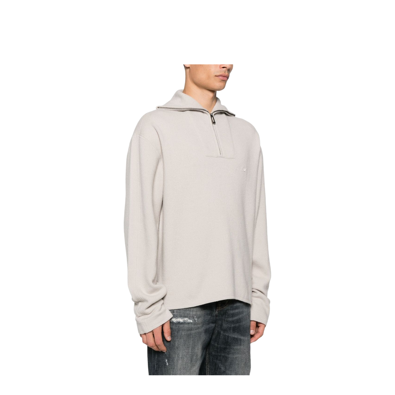 Silk & Nylon Wool Turtle-Neck Jumper
