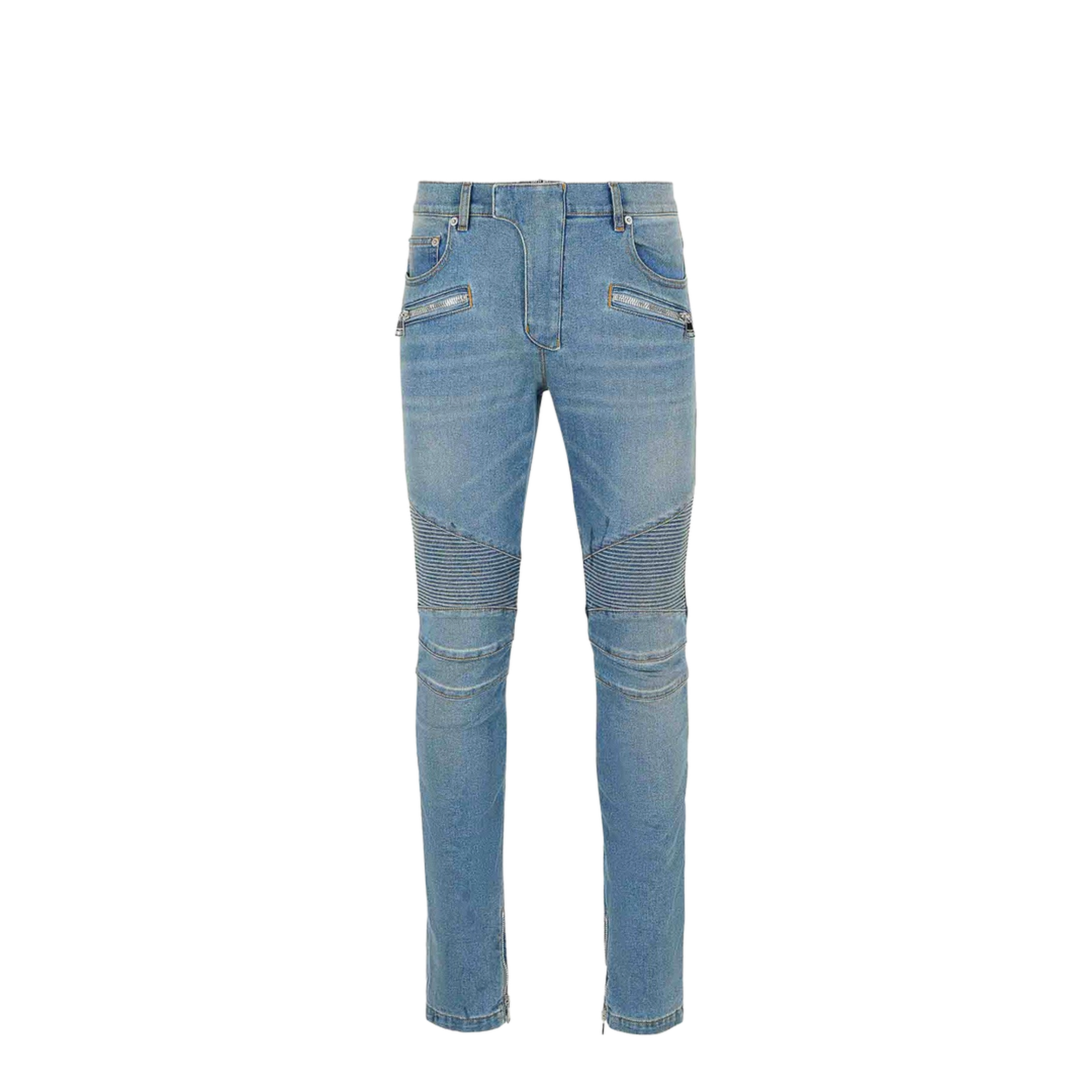 Slim-fit Biker Jeans Denim Blue