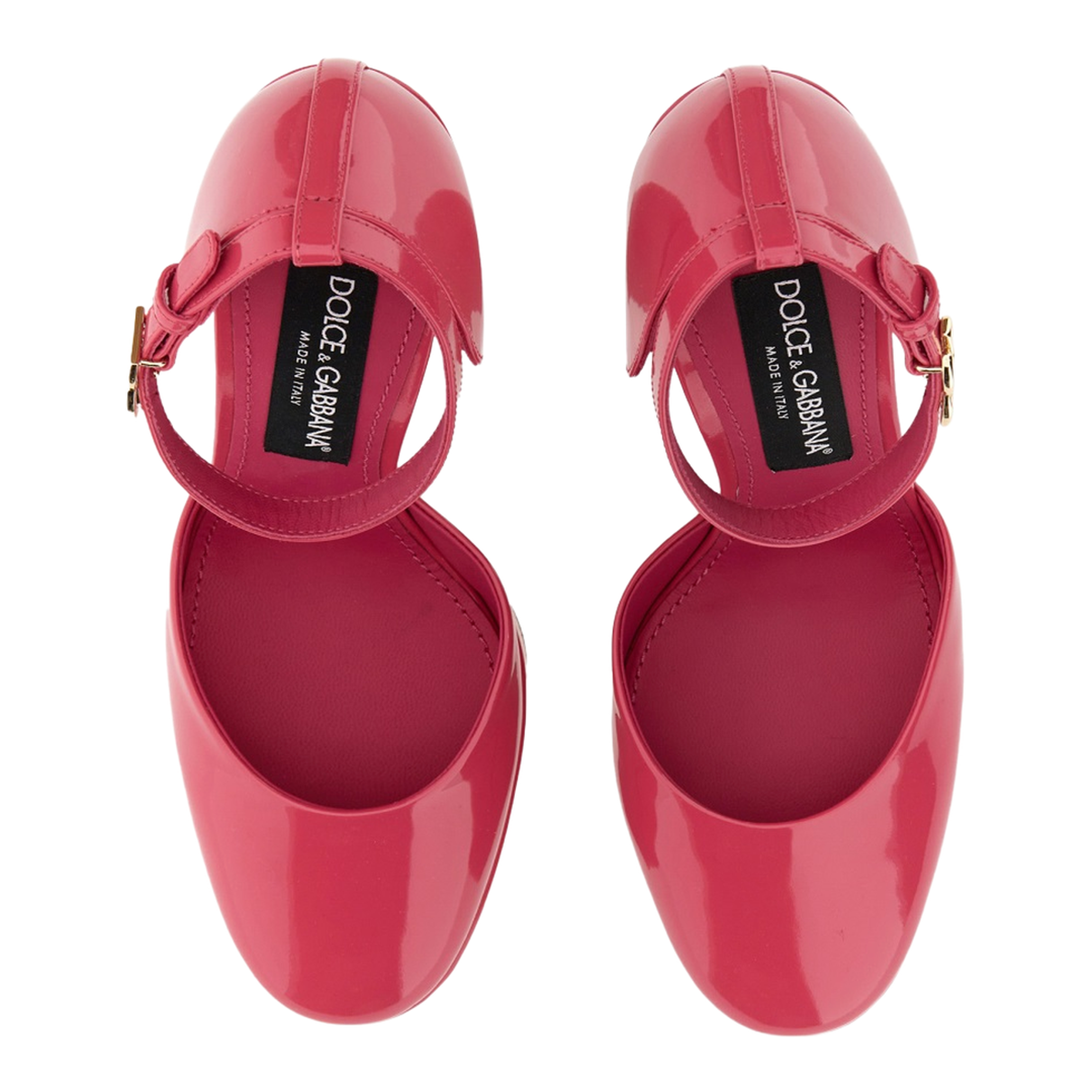 Glossy Leather Platform Pumps