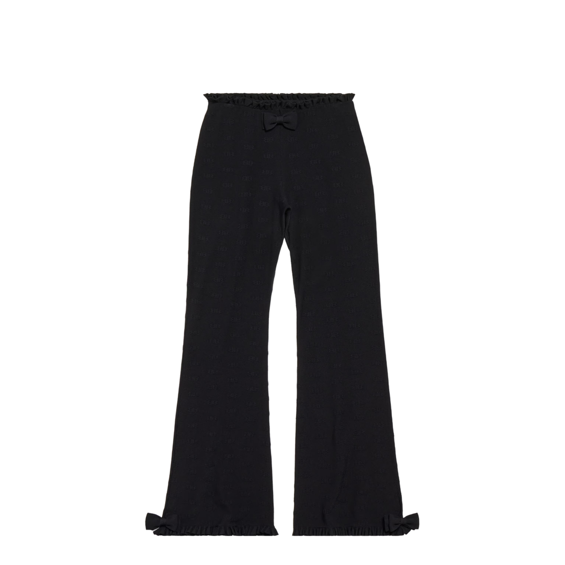 Flared Capri Pants in Black