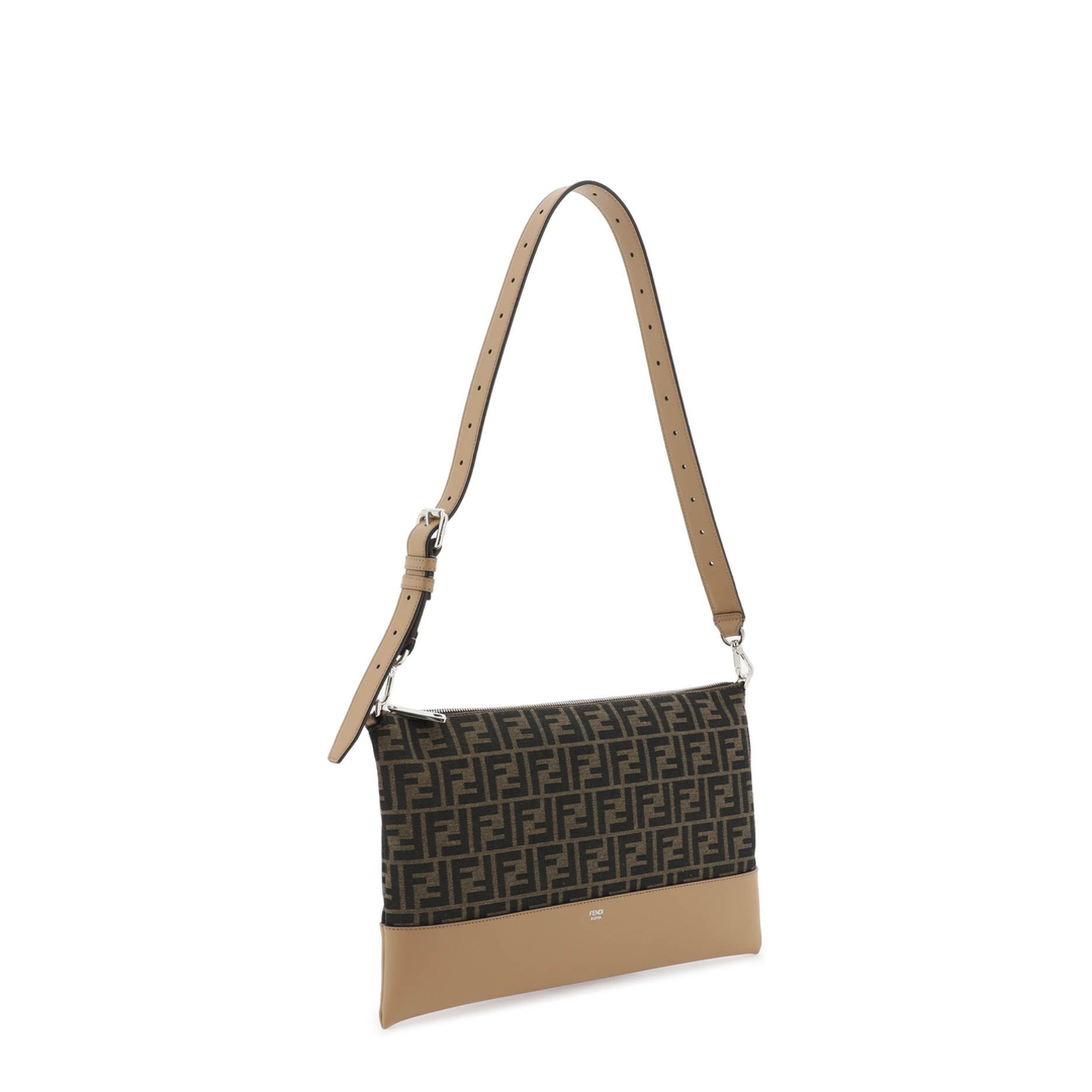 FF Jacquard Shoulder Bags - Brown