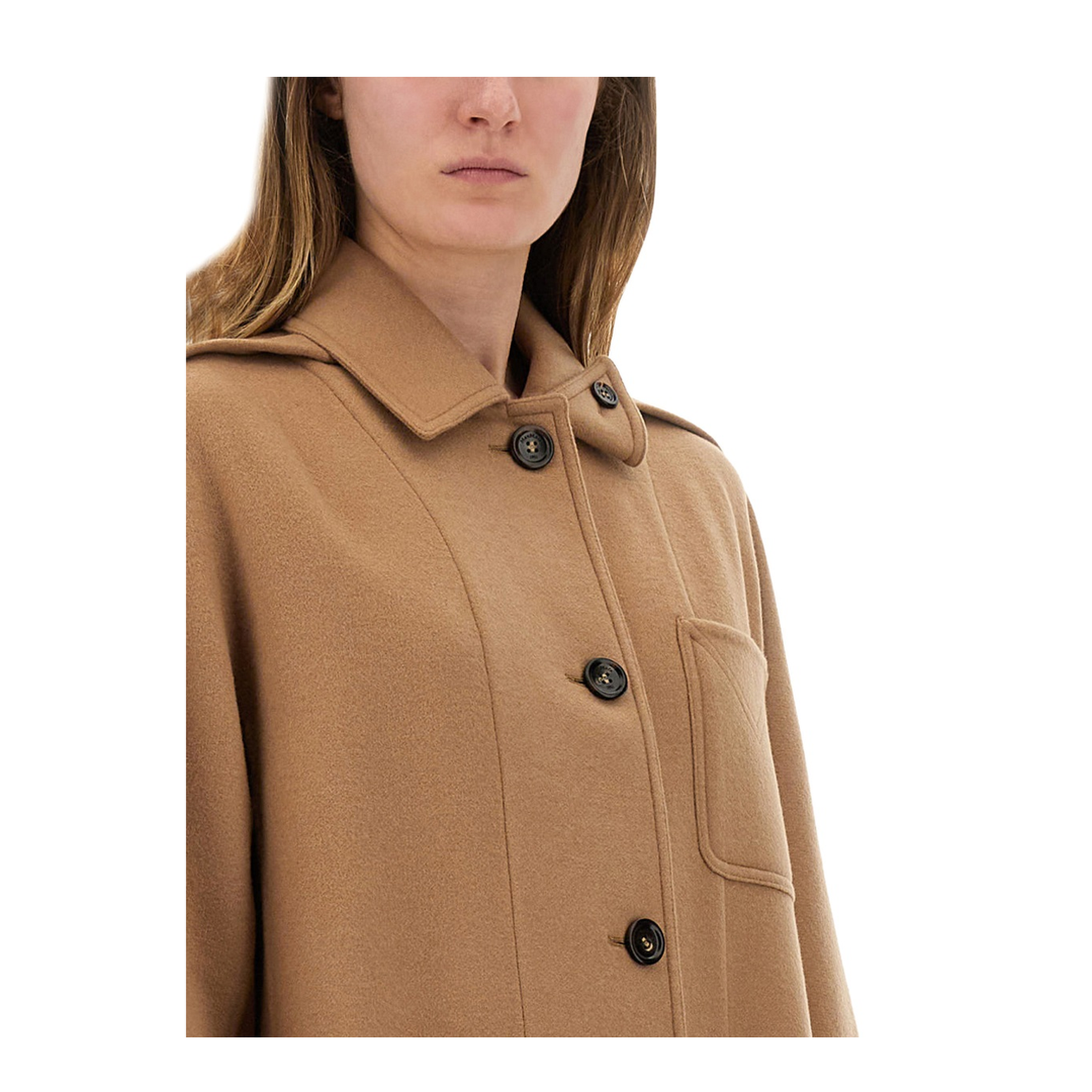 Brown Virgin Wool Coat