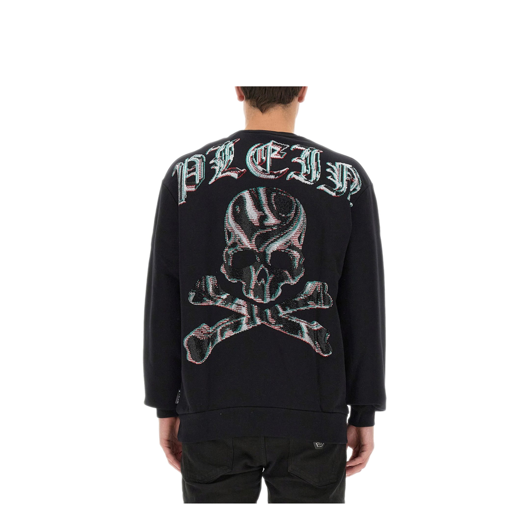 MAYFEYR - PHILIPP PLEIN - Oversize Sweatshirt With Rhinestone Logo - MJO1061PJO002N02