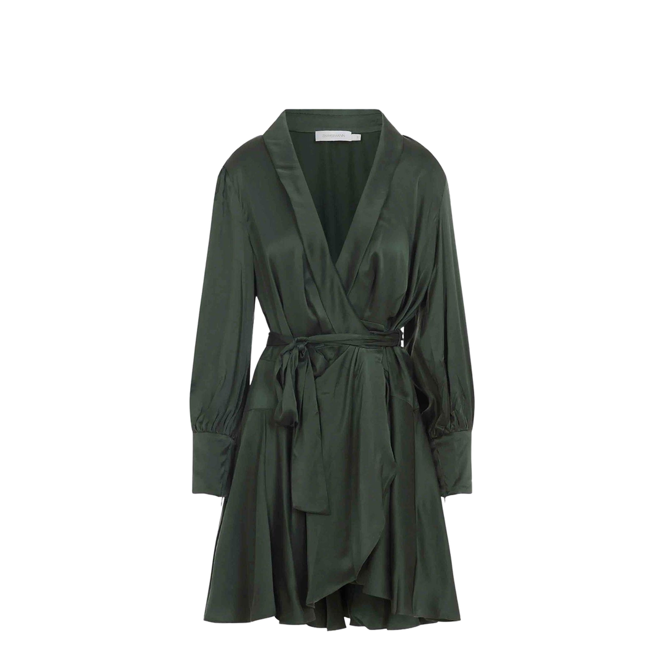 Silk Wrap Mini Dress