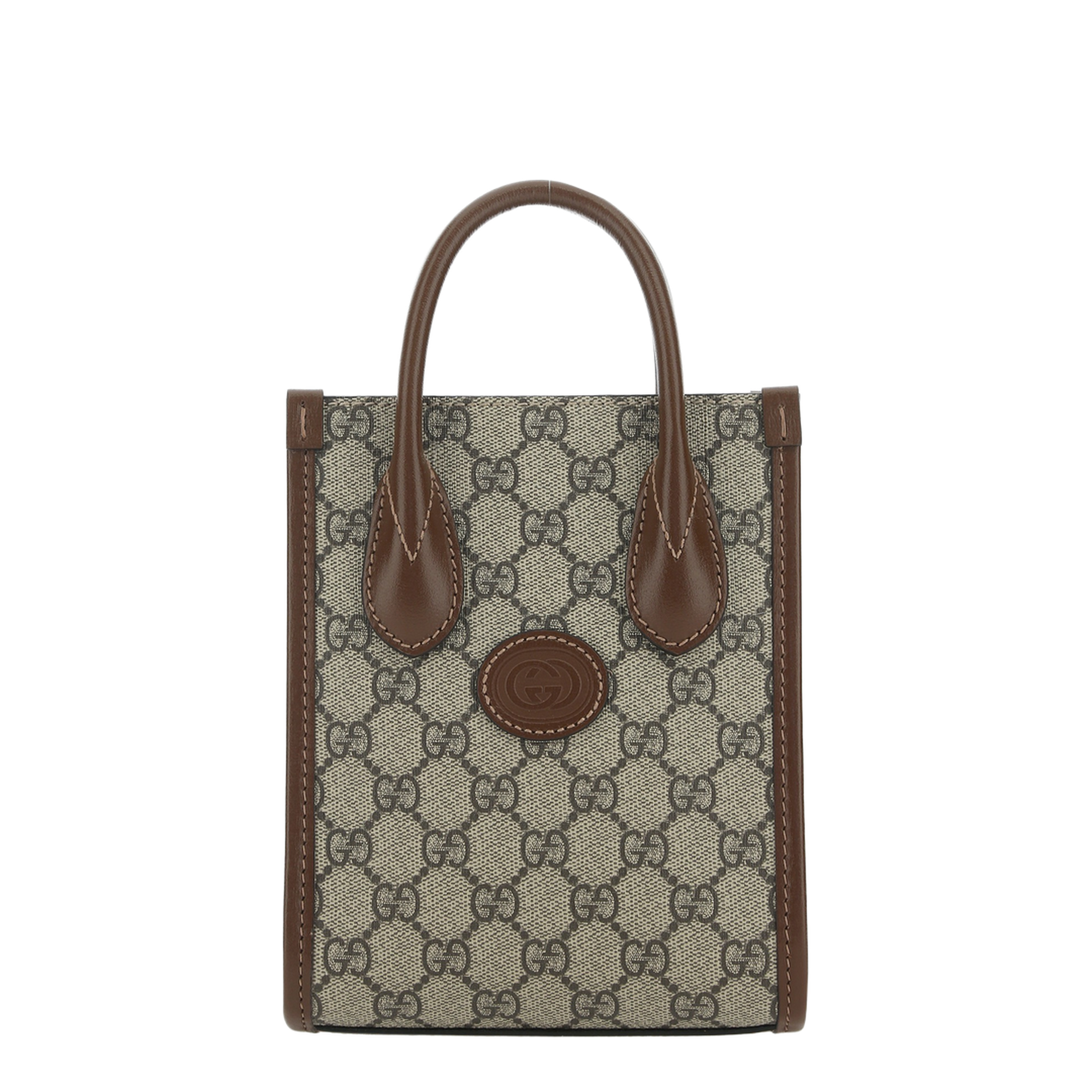 Ophidia Small Canvas Tote Bag - Brown