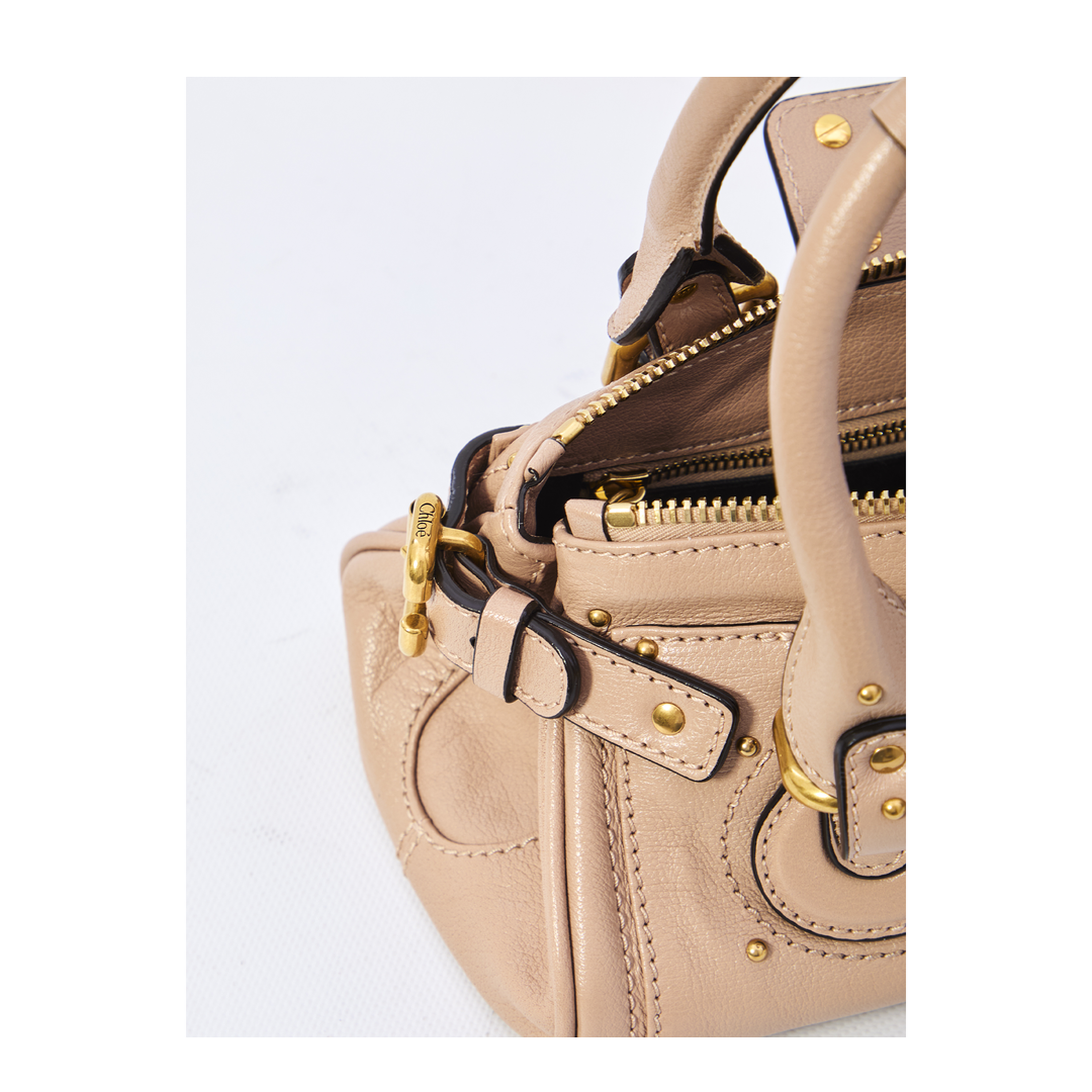 Paddington Small Grained Leather Shoulder Bag - Earthy Pink