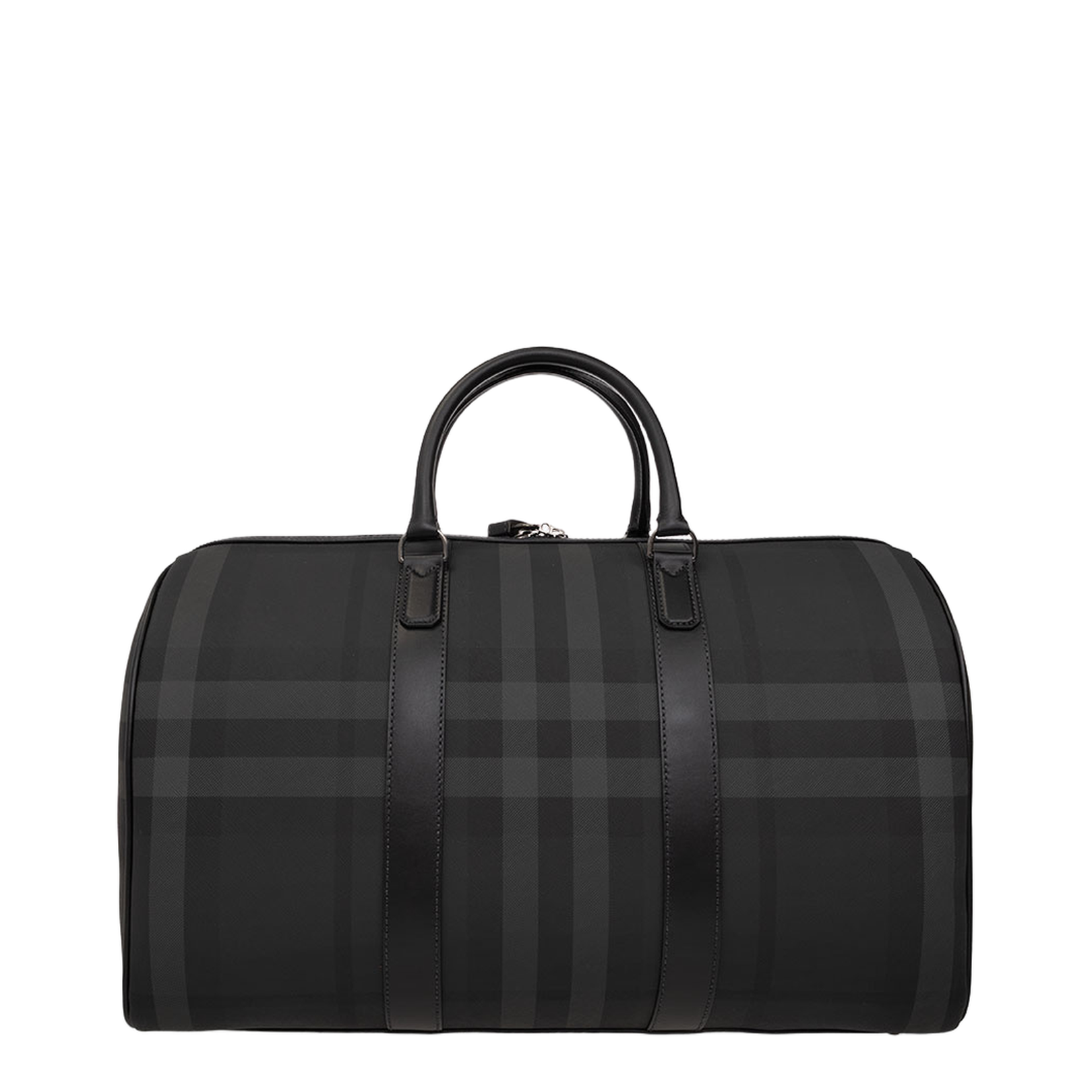 Grey and Black Duffel Bag