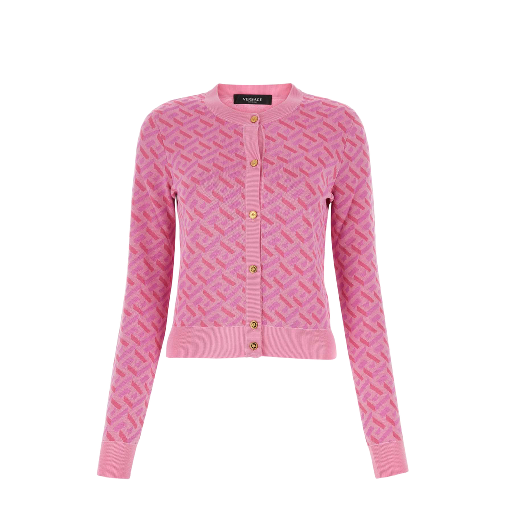 Versace Jacquard Cardigan La Greca – MAYFEYR