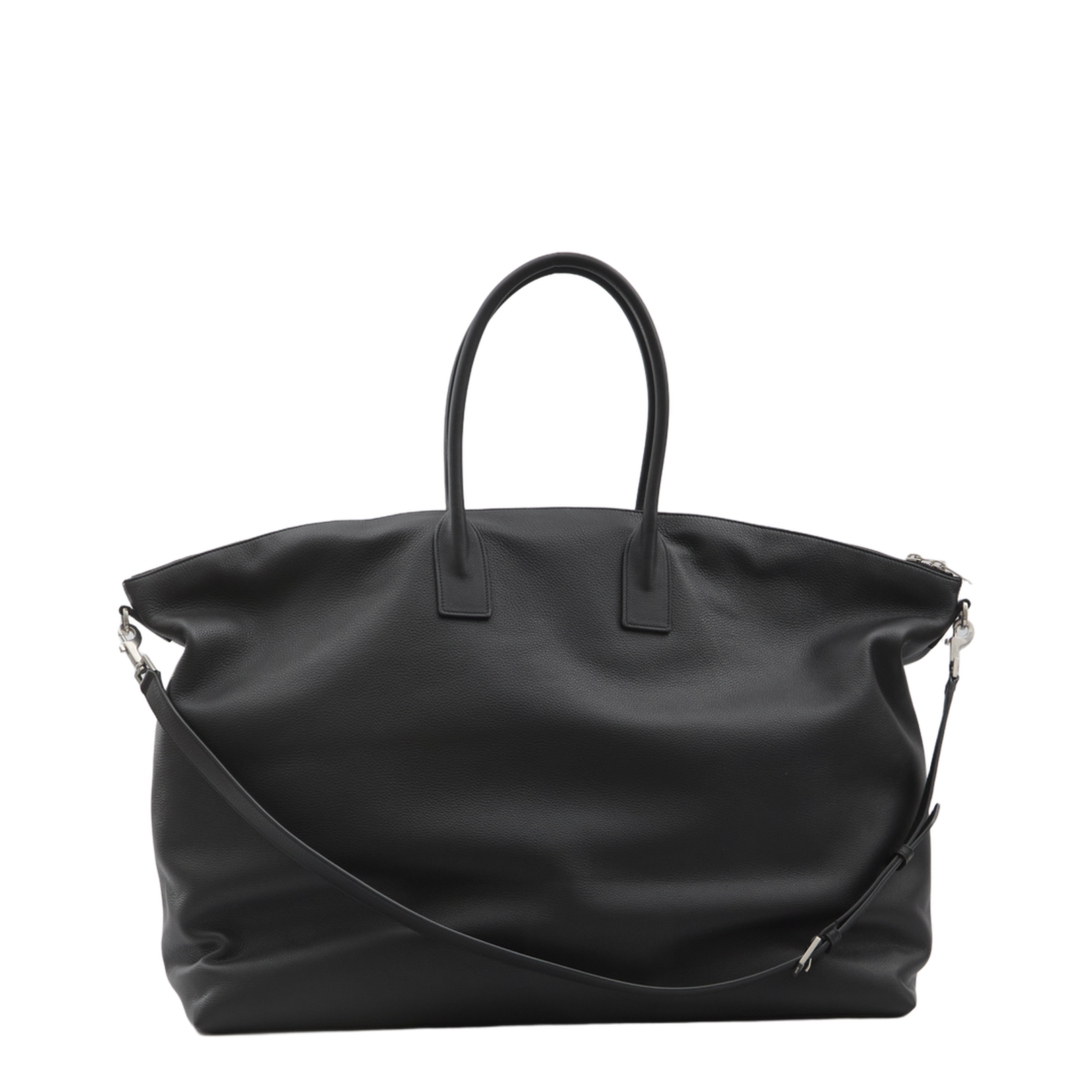 Giant Large Leather Top Handle Bags - Black