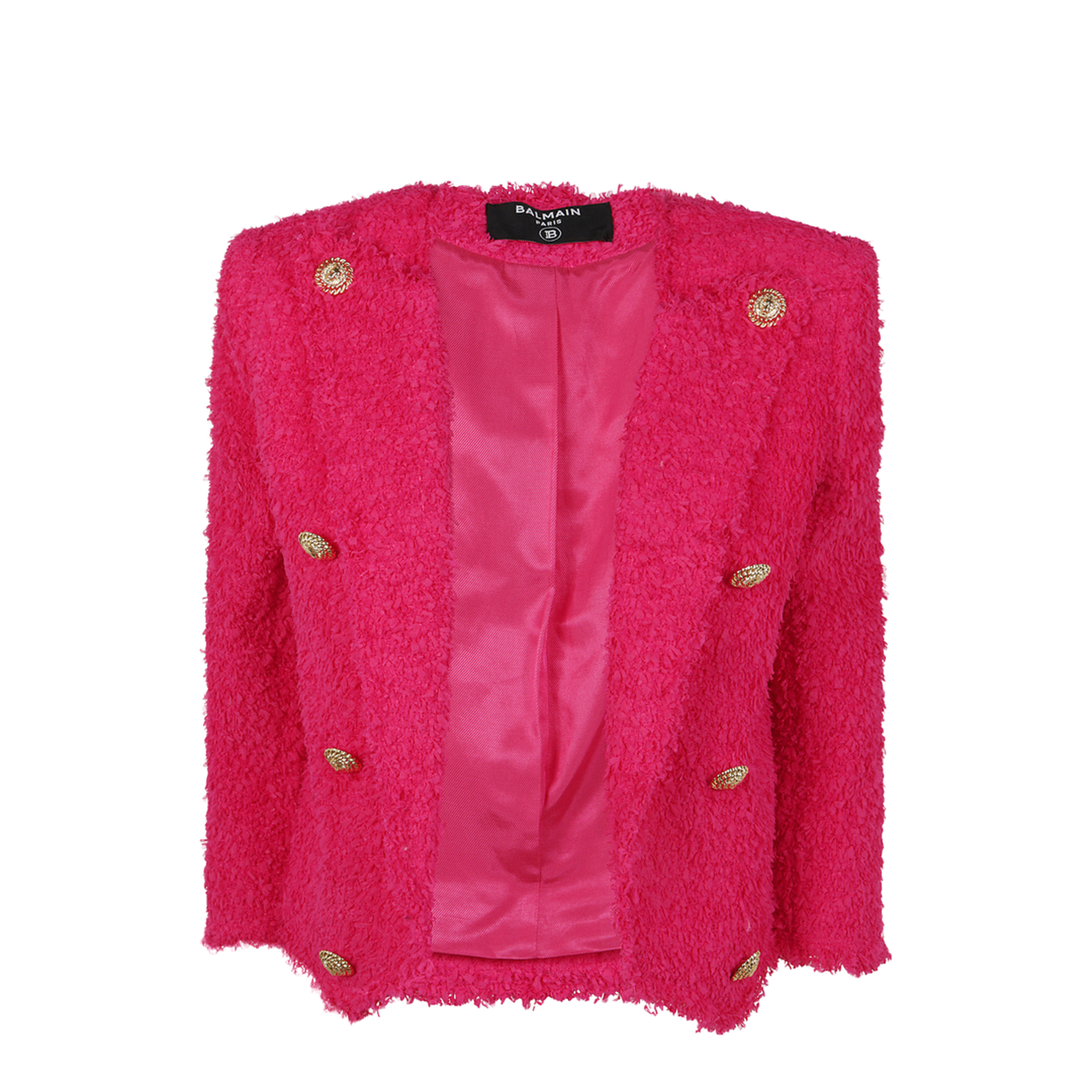 8 Button Tweed Spencer Jacket Rosa