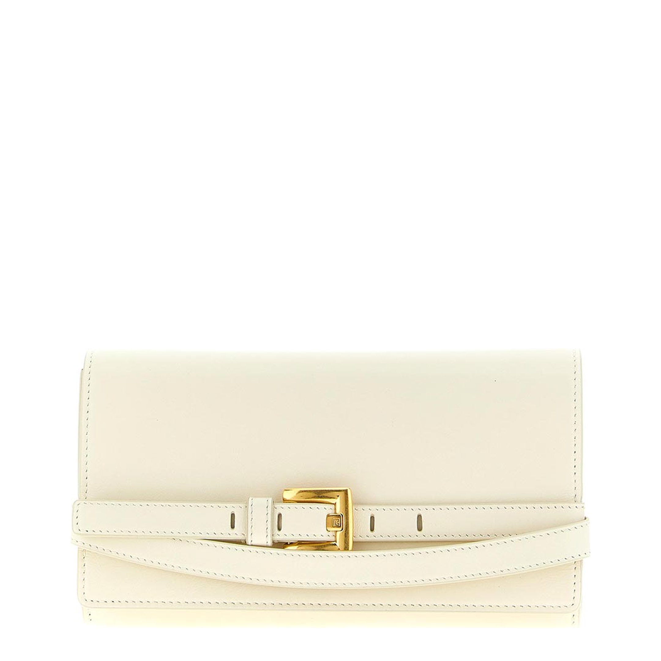 Crinkled Leather Wallet with Shuffle Chain