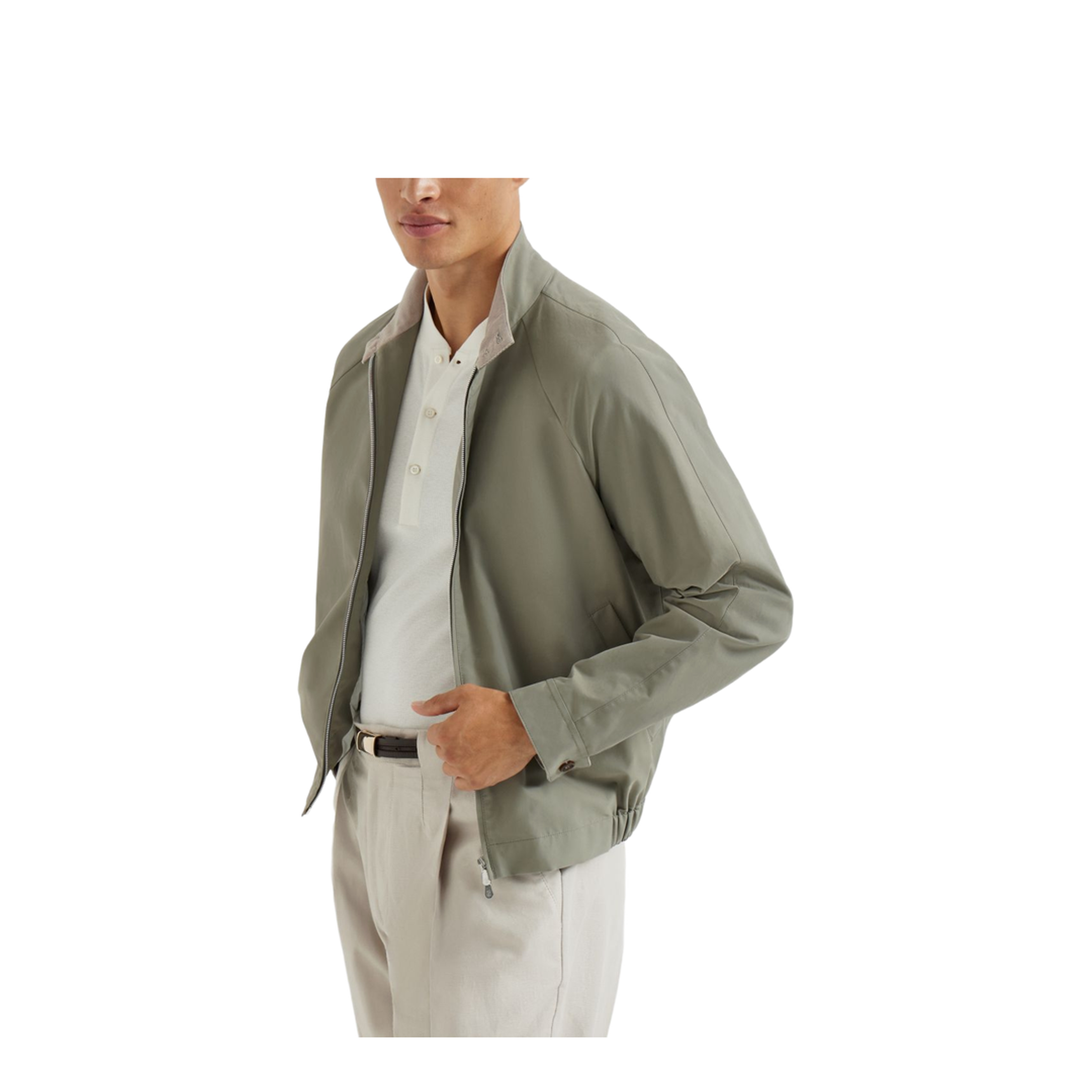 Technical Cotton Full-Zip Jacket
