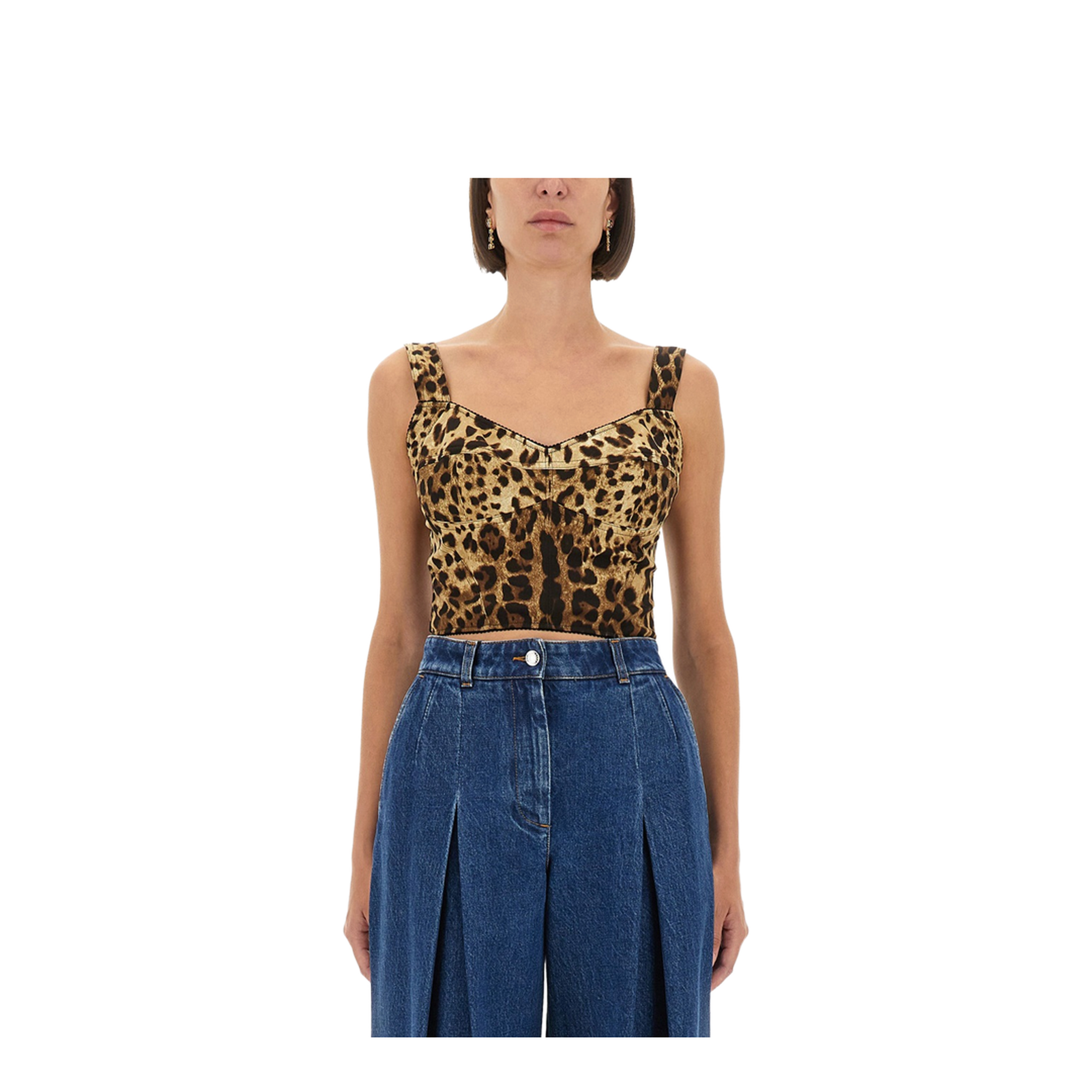 MAYFEYR - Dolce & Gabbana - Leopard Print Charmeuse Bustier - F7W98TGDCLPHY13M