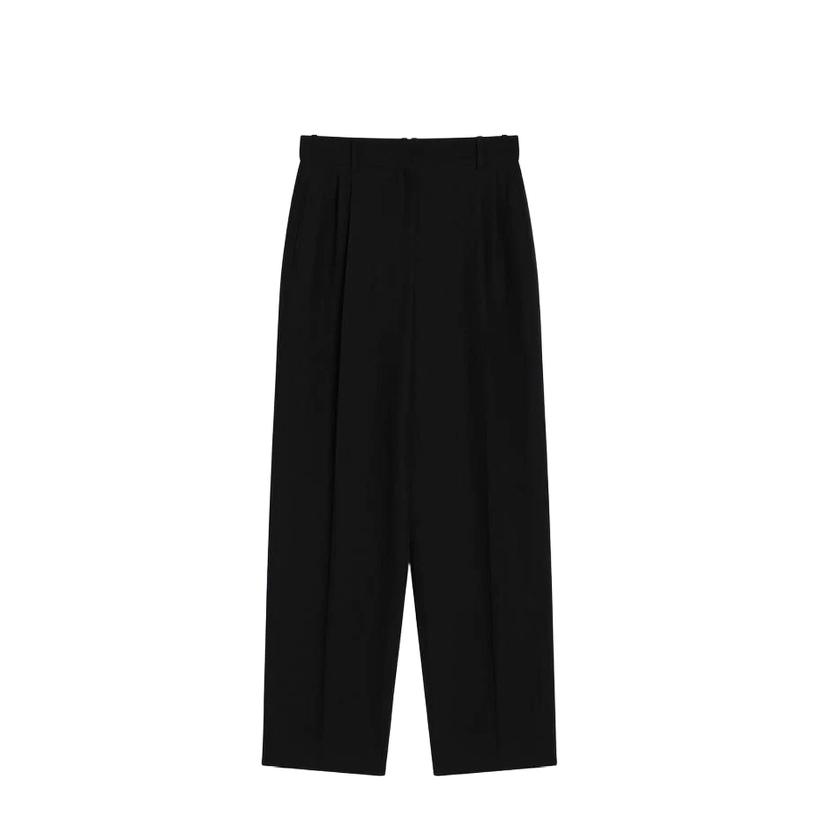Black Wool Linen Pants