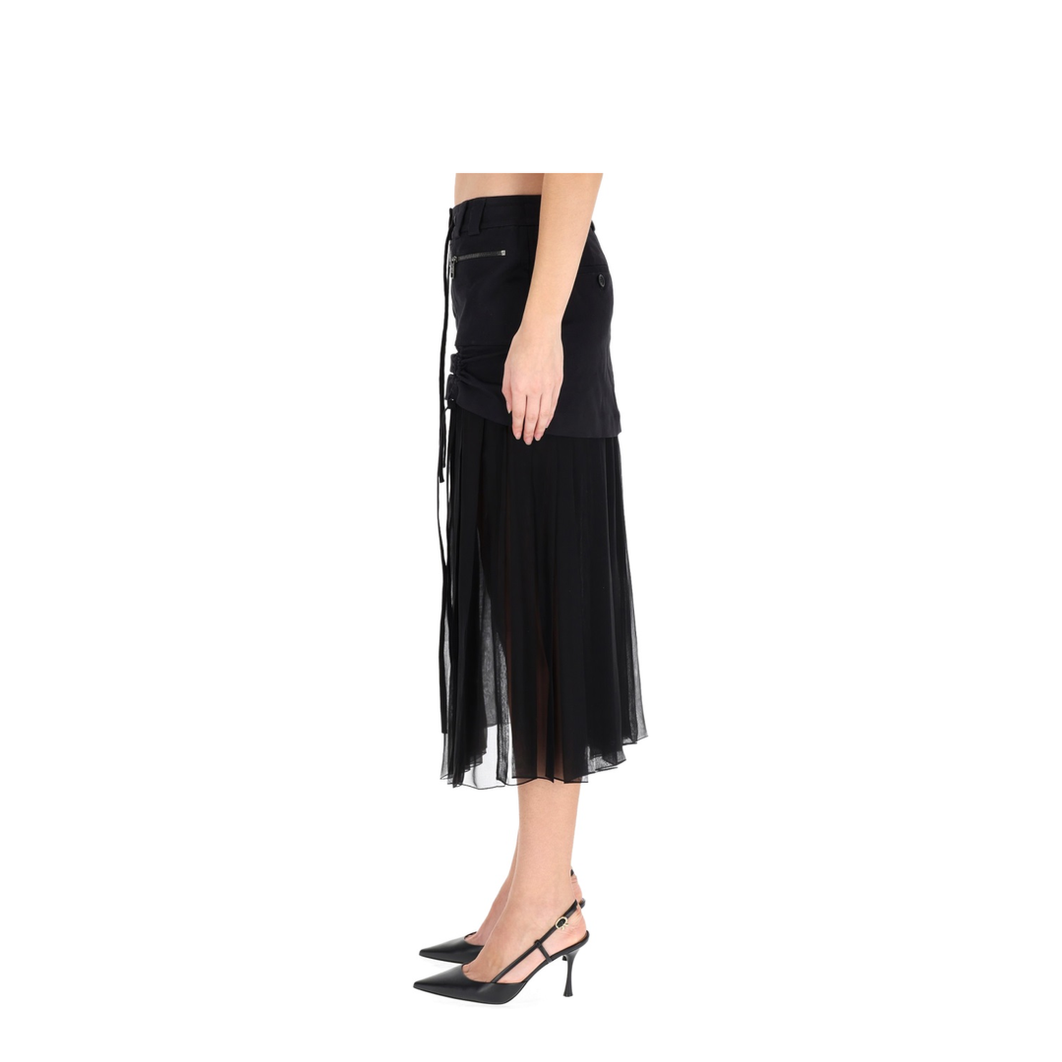 Silk Midi Skirt