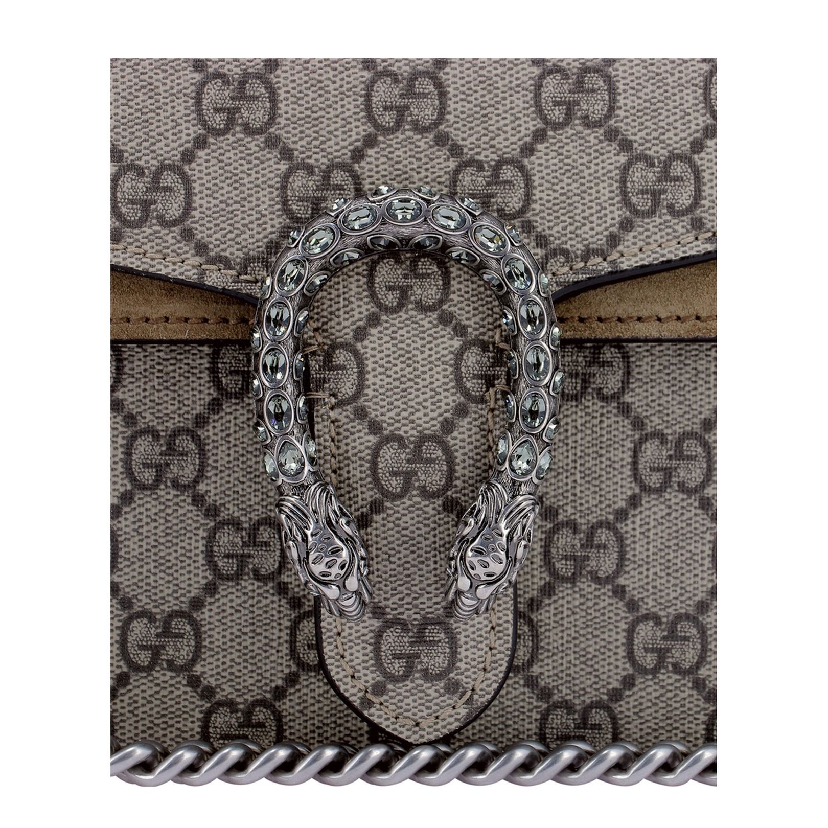 Dionysus Canvas Wallet On Chain - Beige