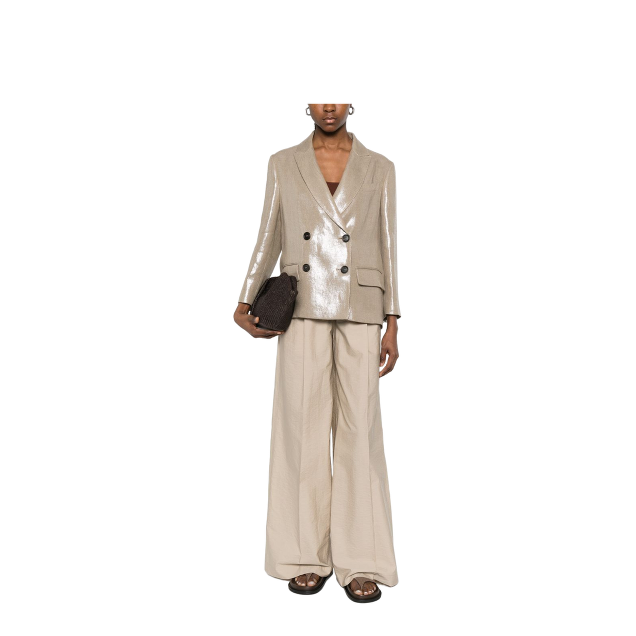 Linen Double-Breasted Jacket