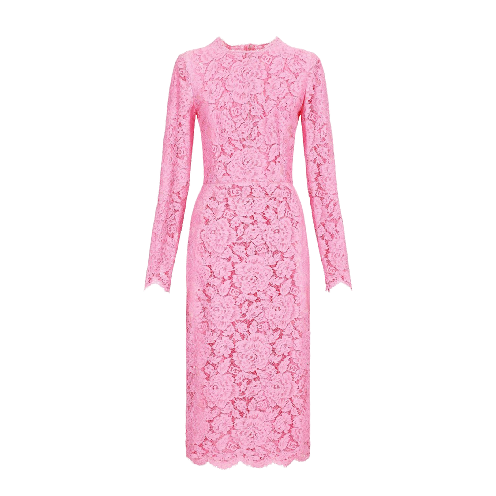Light Pink Floral Lace Sheath Dress
