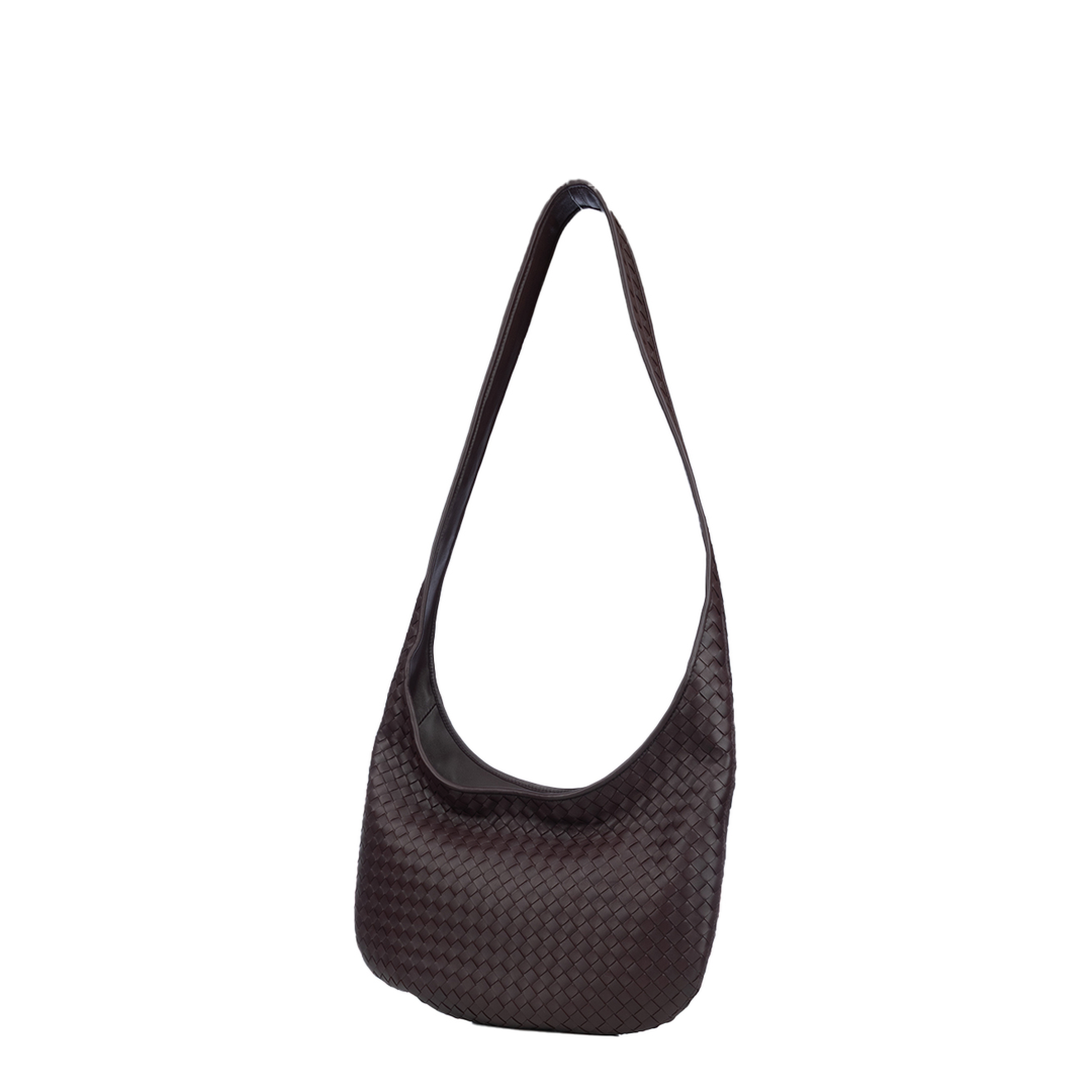Veneto Medium Lambskin Shoulder Bags - Brown