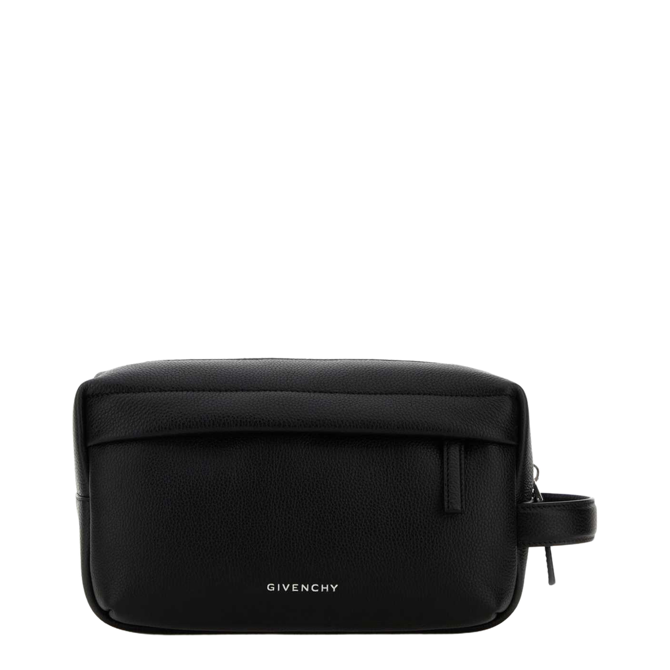 Black Leather U Backpack Beauty Case