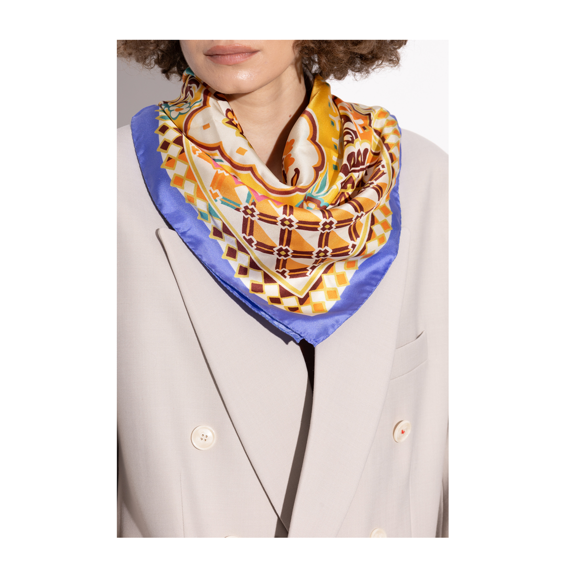 Silk Scarf with Print