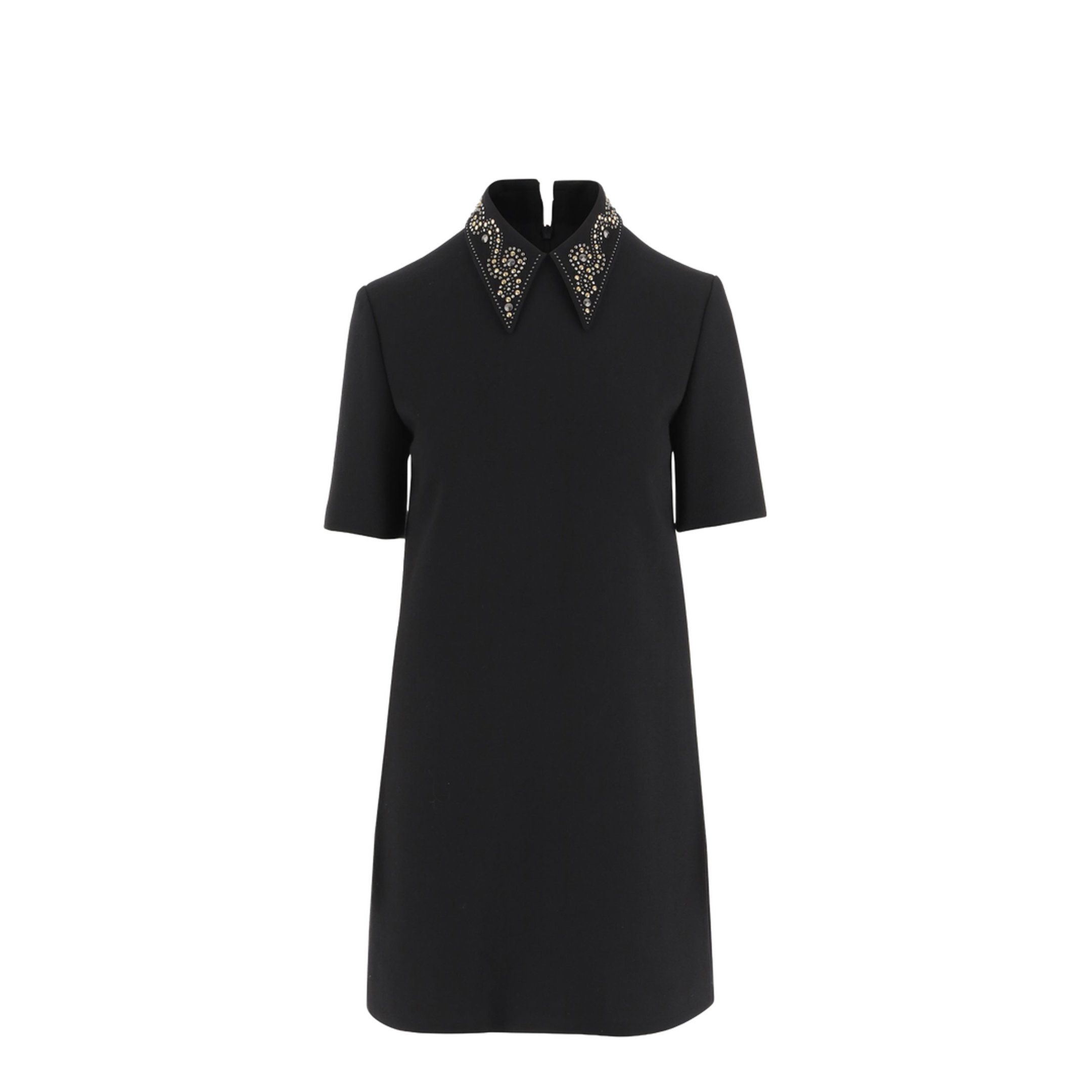 Studded Wool Crêpe Minidress