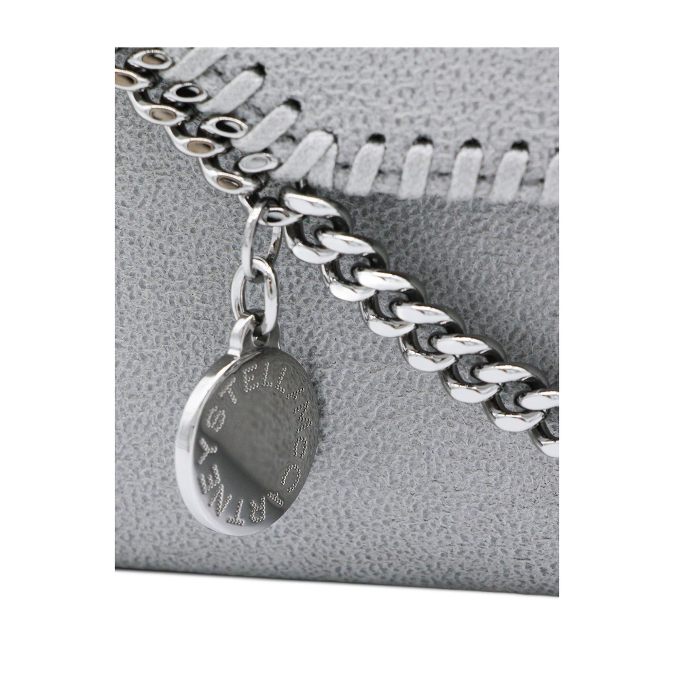 Falabella Continental Wallet With Chain - Light Grey