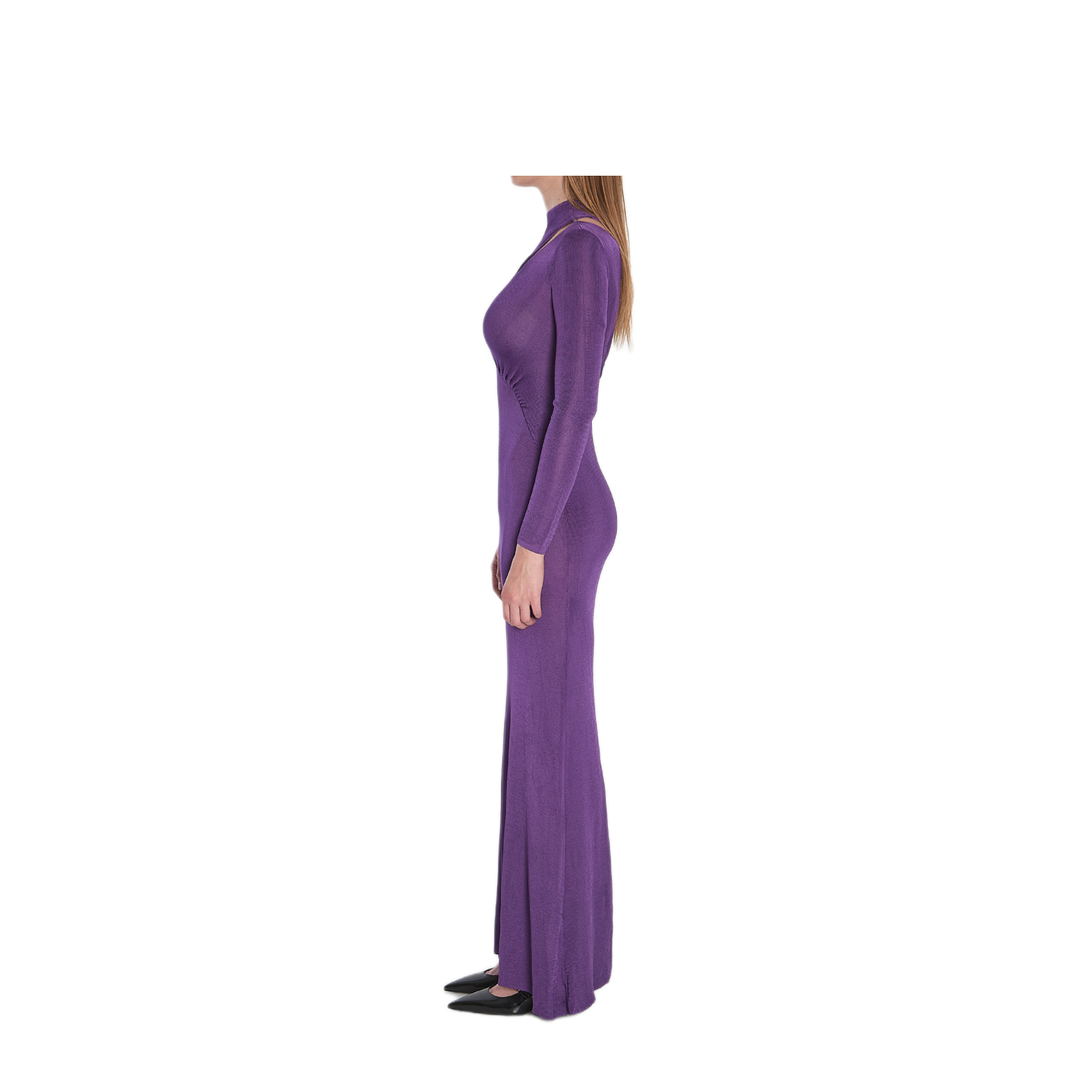 MAYFEYR - Self Portrait - Long Dress With Cut Out - PF25086XPUPURPLE