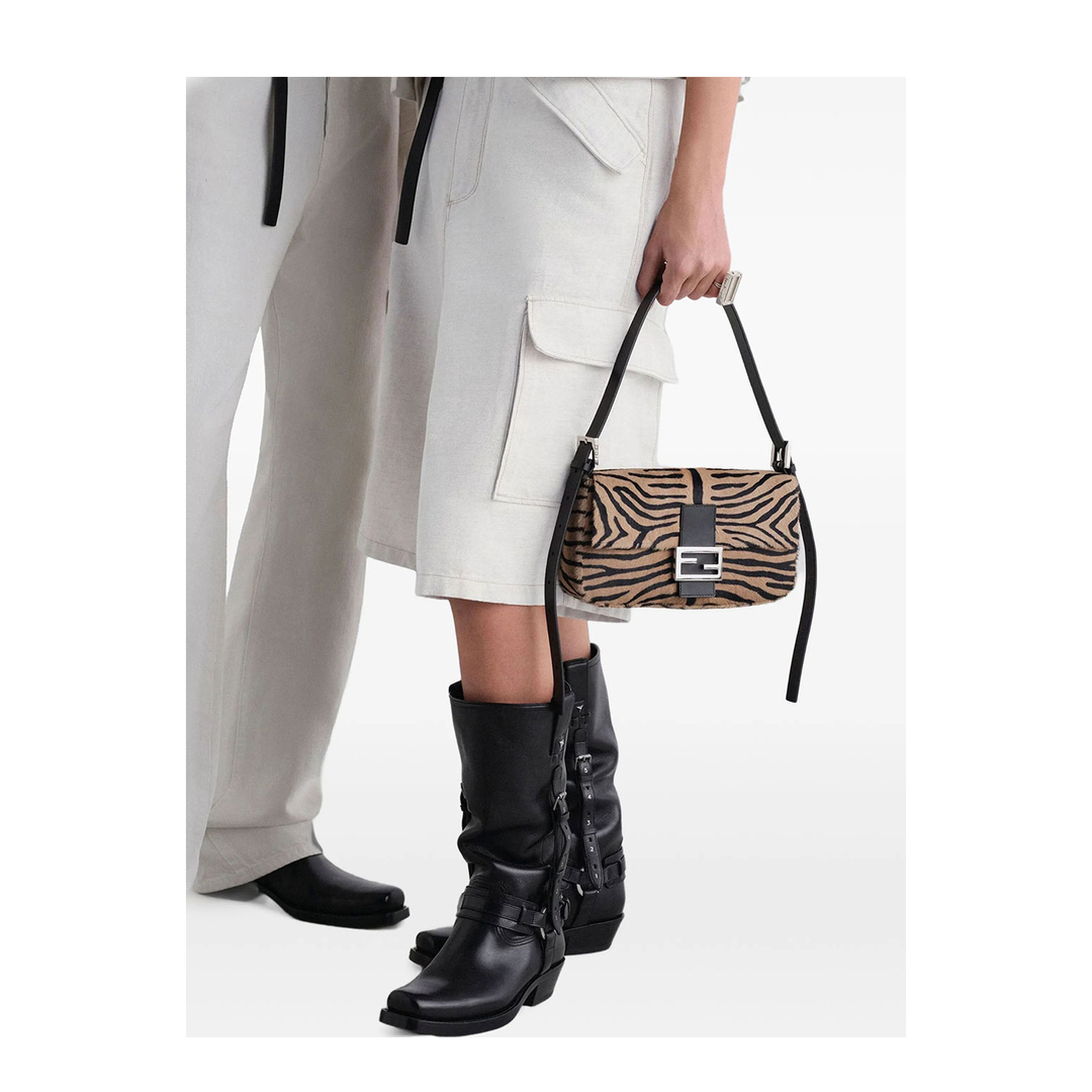 MAYFEYR - Fendi - Baguette Re Edition In Leather Effect Tiger Print - 8BR850B16B