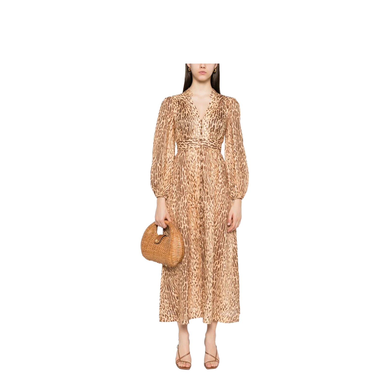 Cascadian Plunge Midi Dress