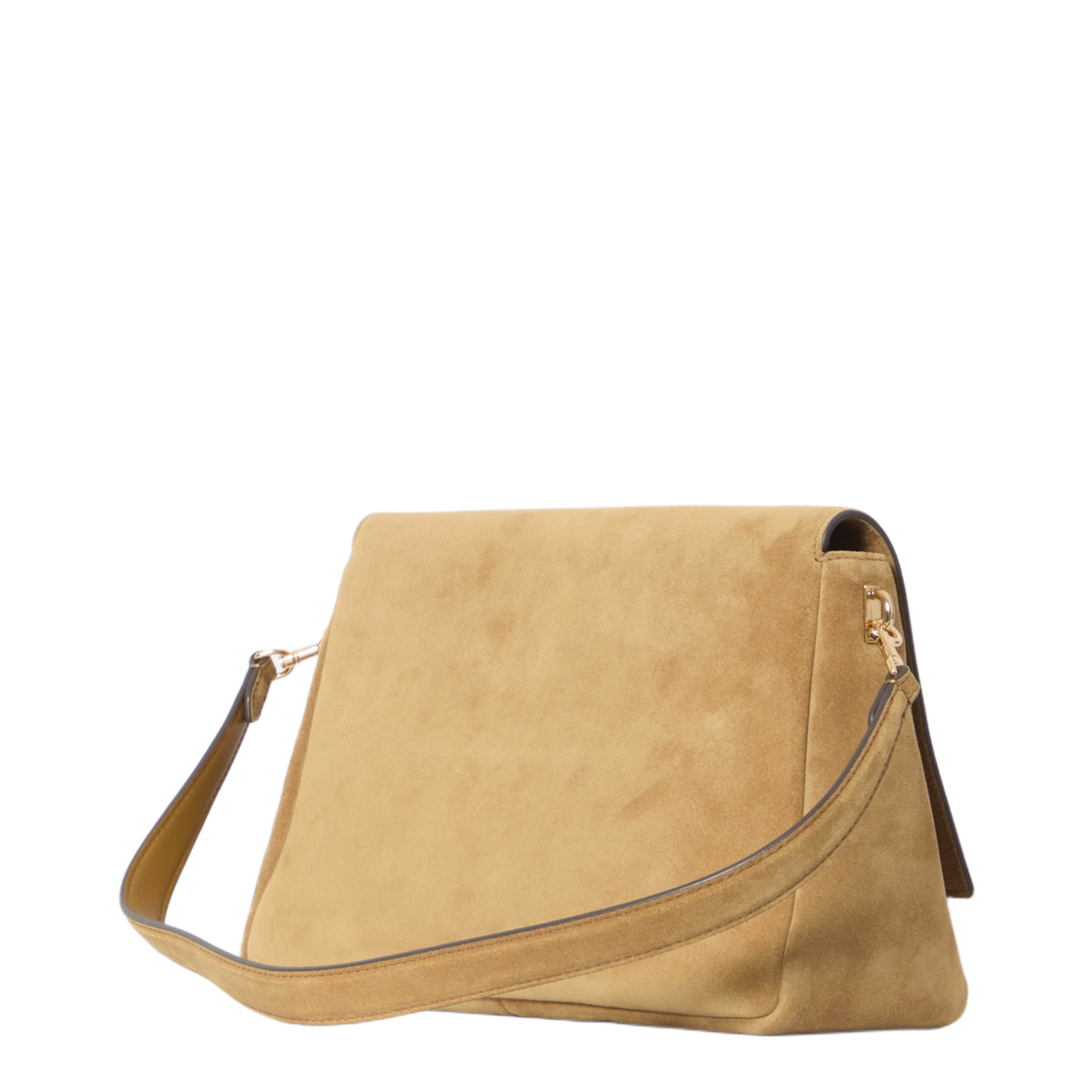 Charlie Suede Shoulder Bag - Toffee