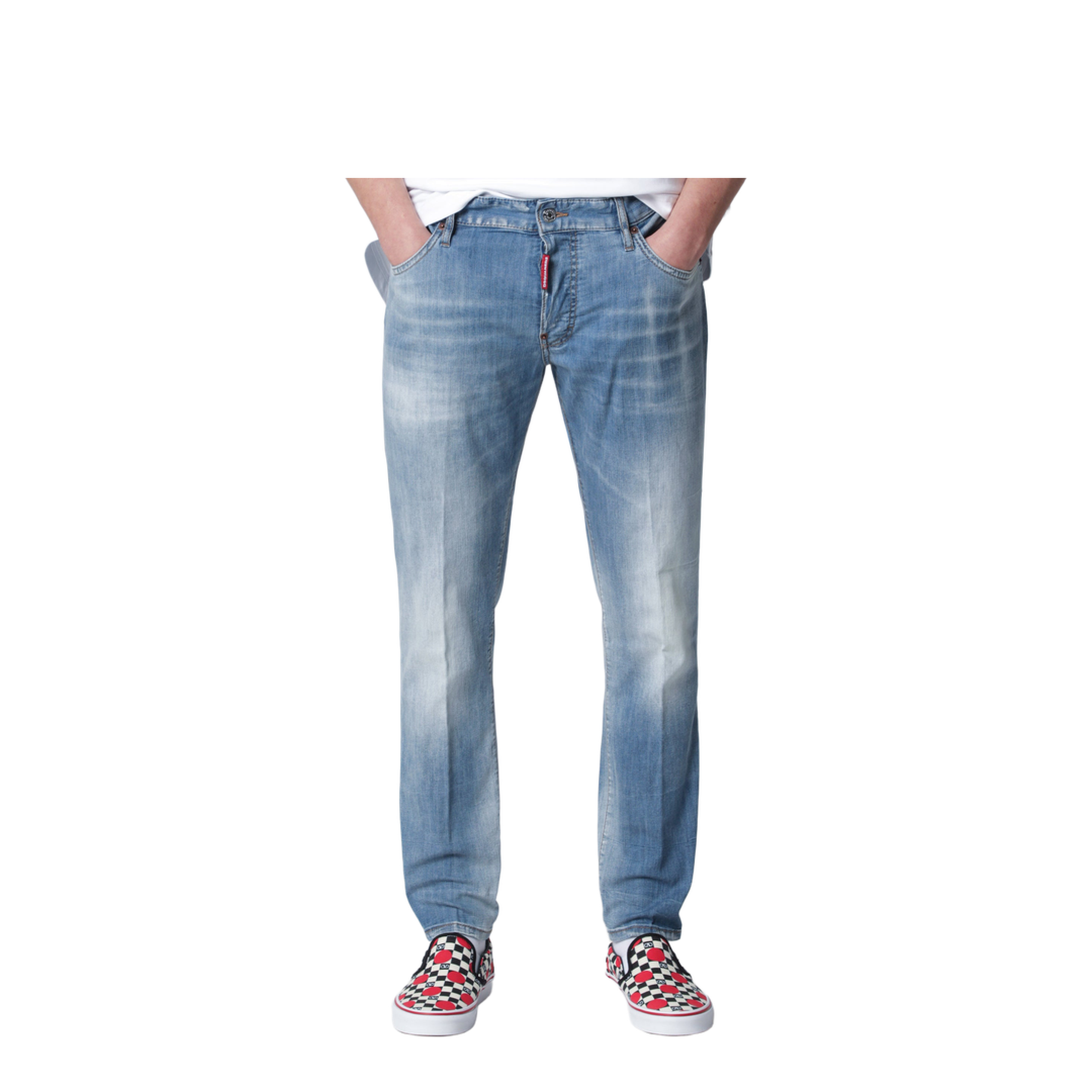 Skater Light-Wash Stretch Denim Jeans In Blue