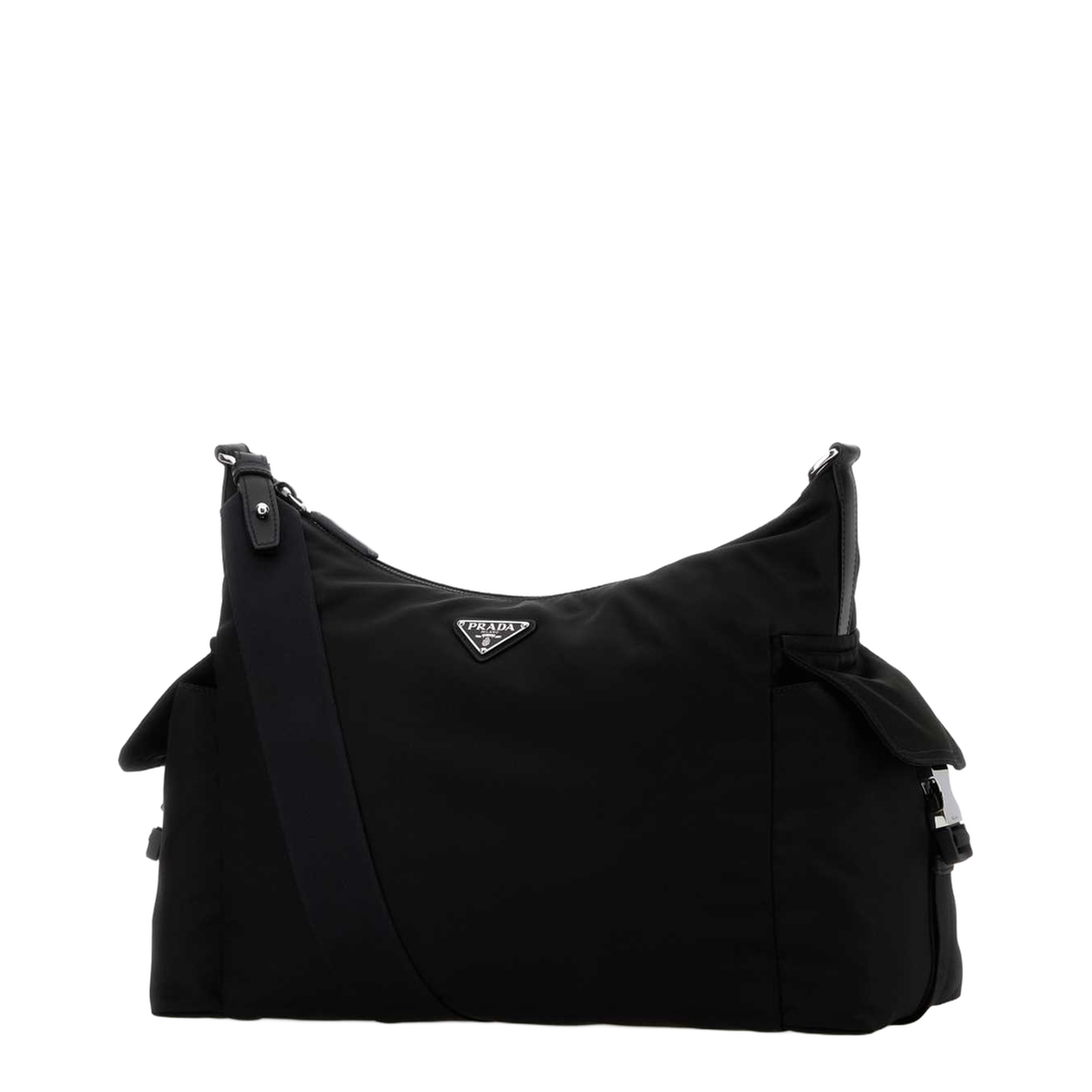 Explore Large Leather Shoulder Bag - Black