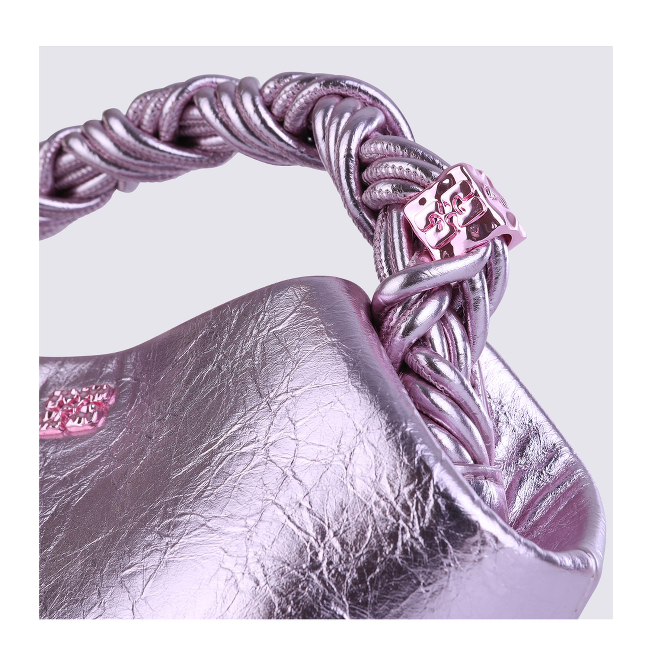 Bou Mini Bag Crushed Mini Bag - Silver Pink