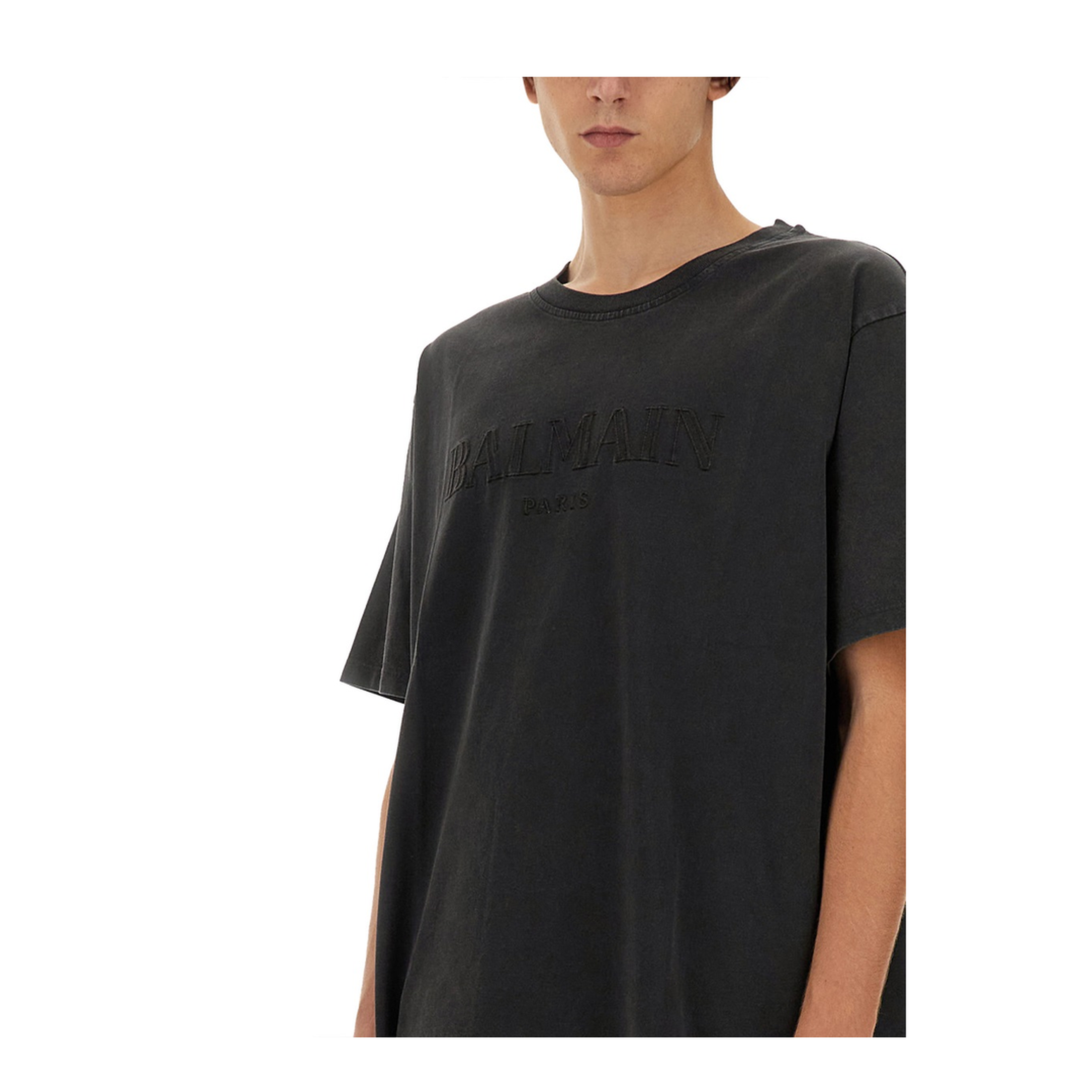 T-shirt with embroidered logo