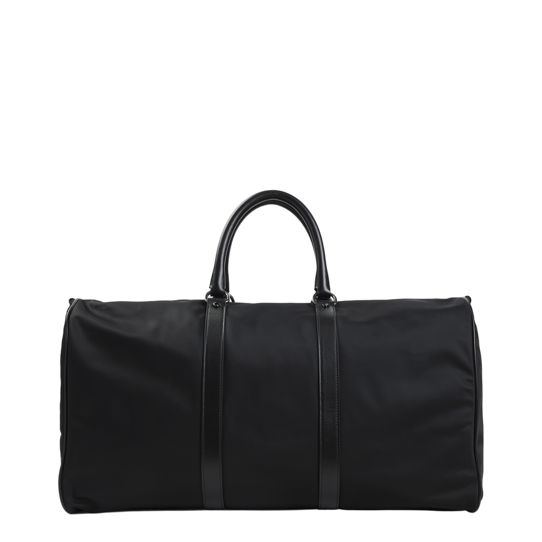 Nylon Bag Leather Black