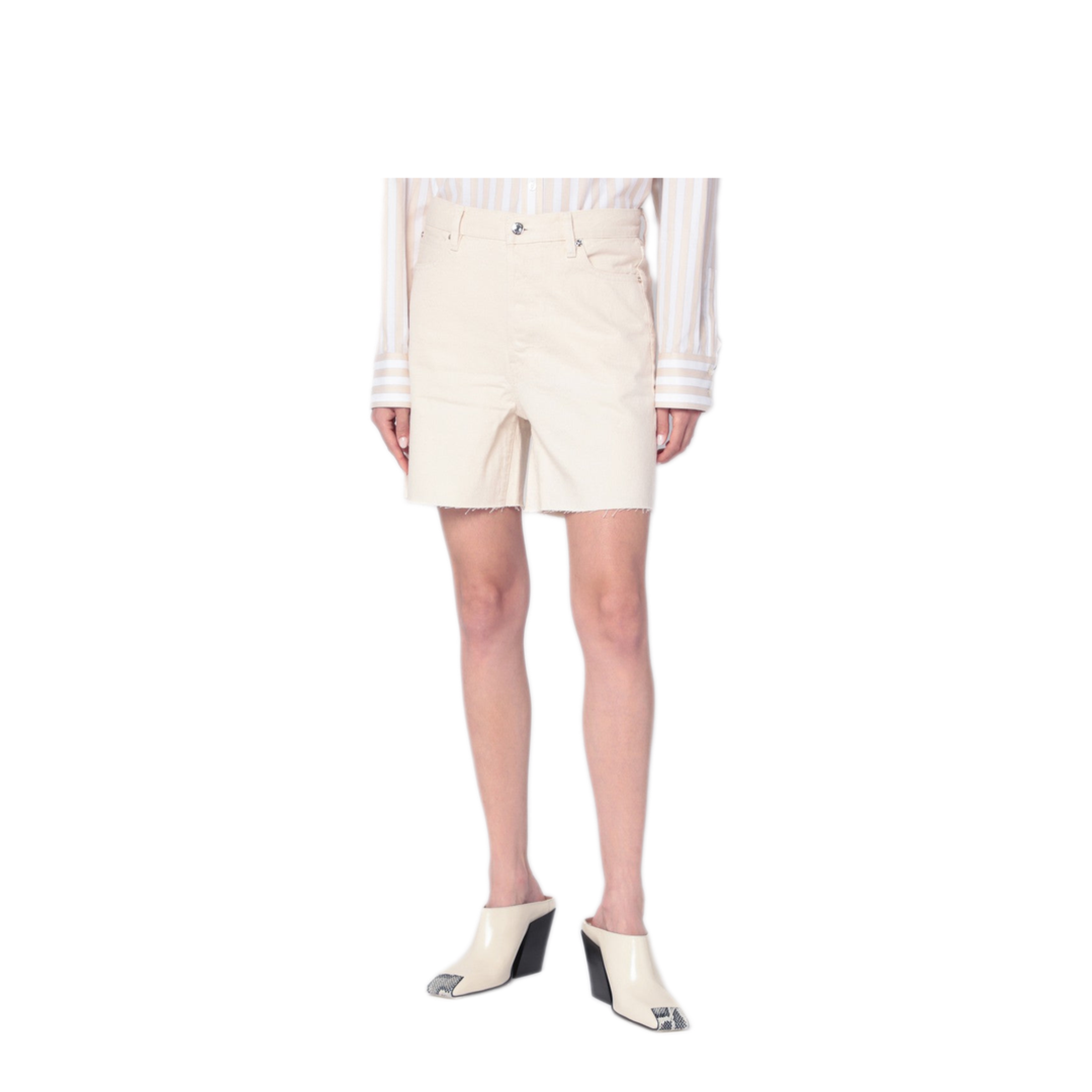 MAYFEYR - Frame - Butter Coloured Denim Bermuda Shorts - 4002RF728DEMLKS