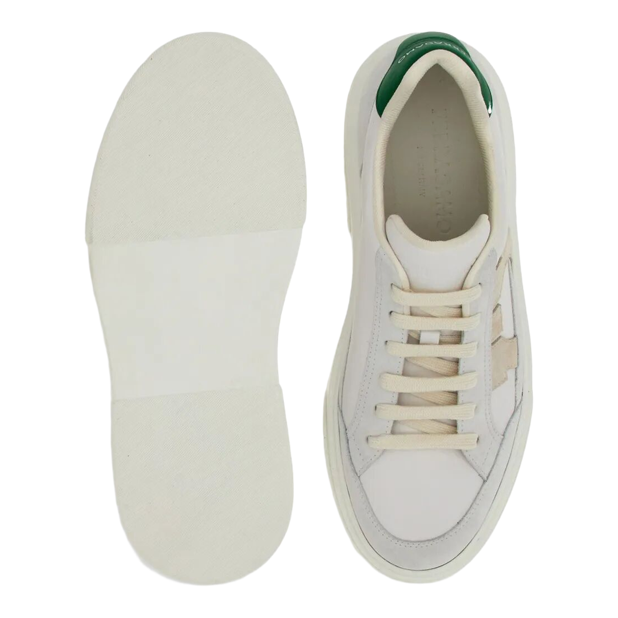 MAYFEYR - Ferragamo - Leather Sneakers With Gancini Patch - 0235880769881