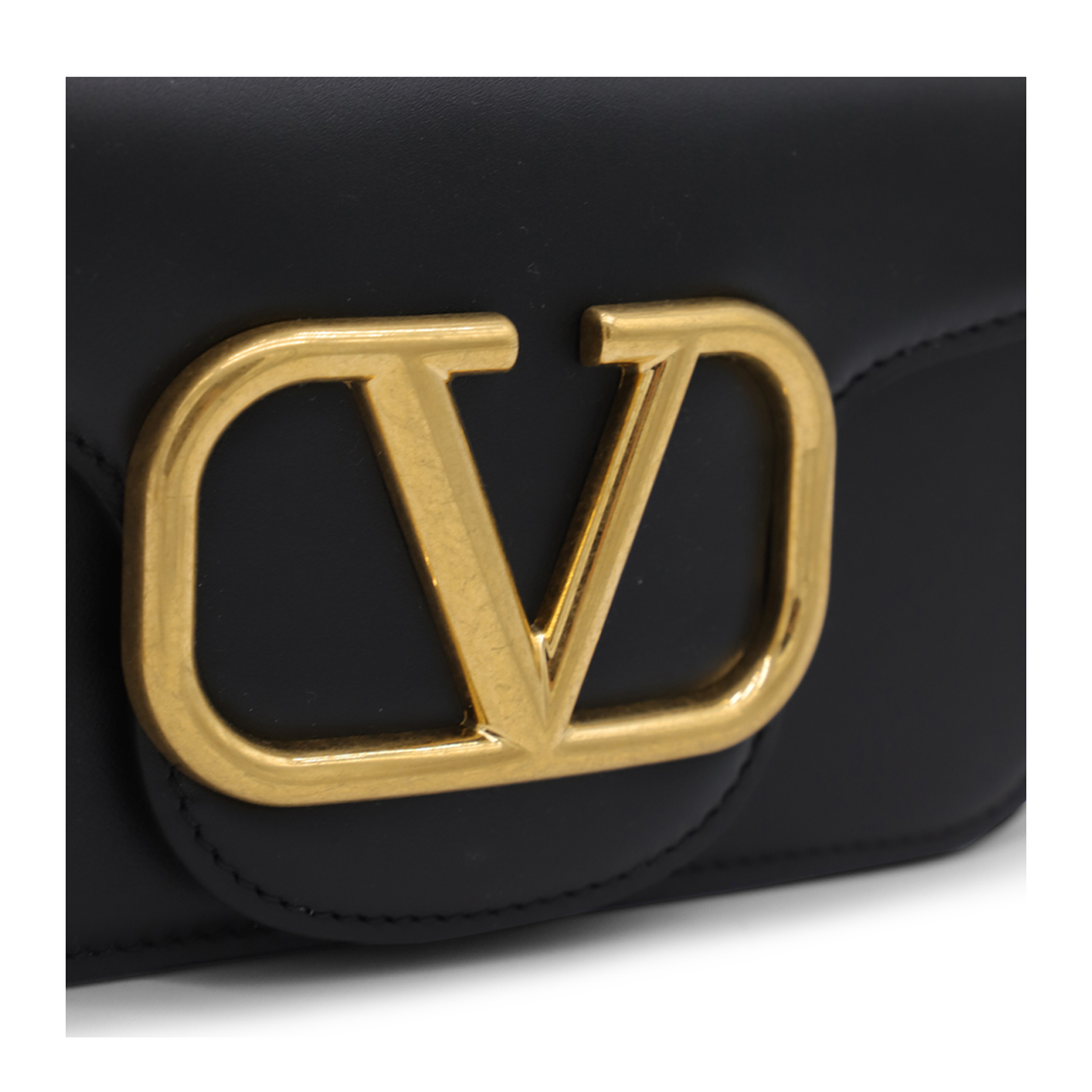 Locò Small Calfskin Shoulder Bag - Black