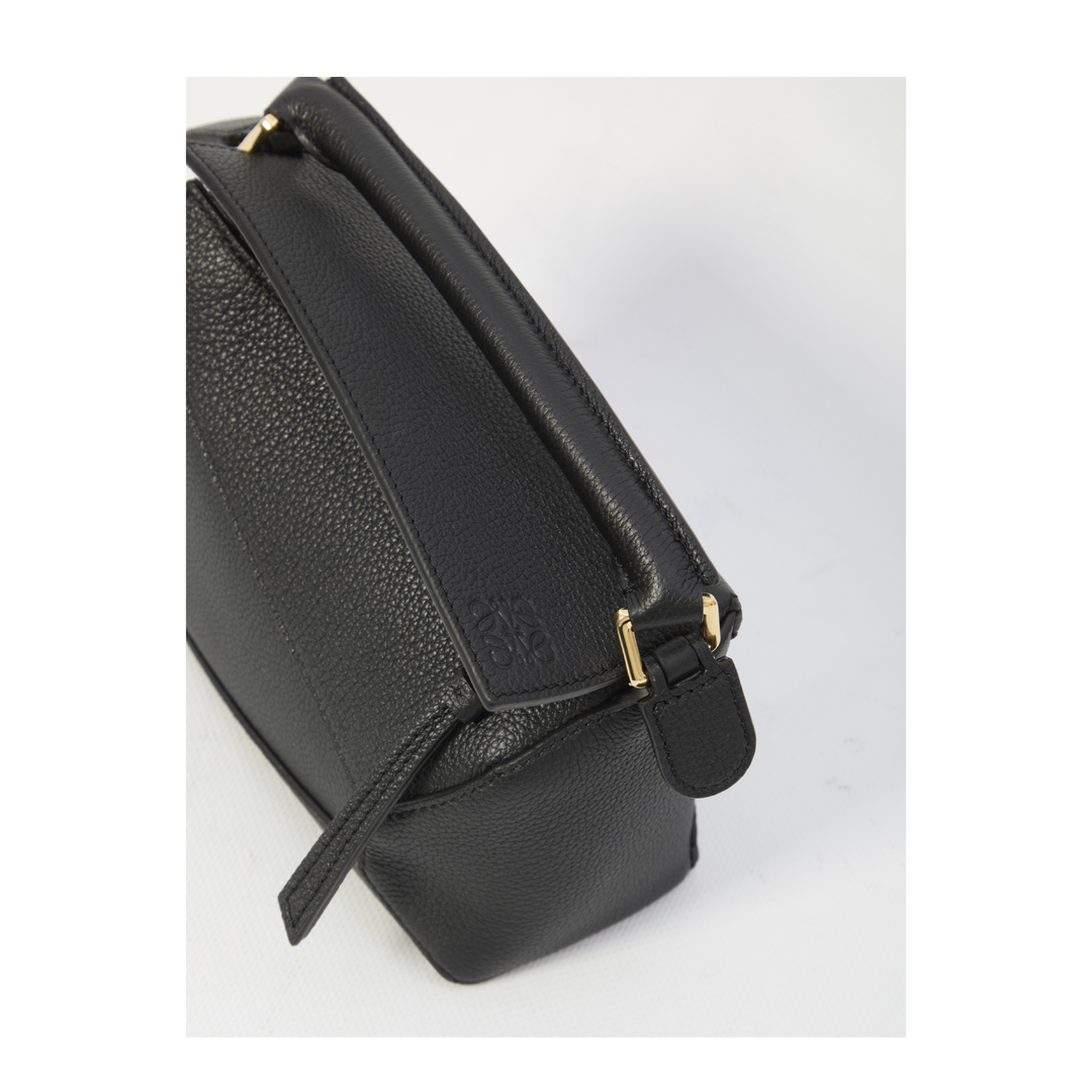 Puzzle Edge Mini Calfskin Shoulder Bags - Black