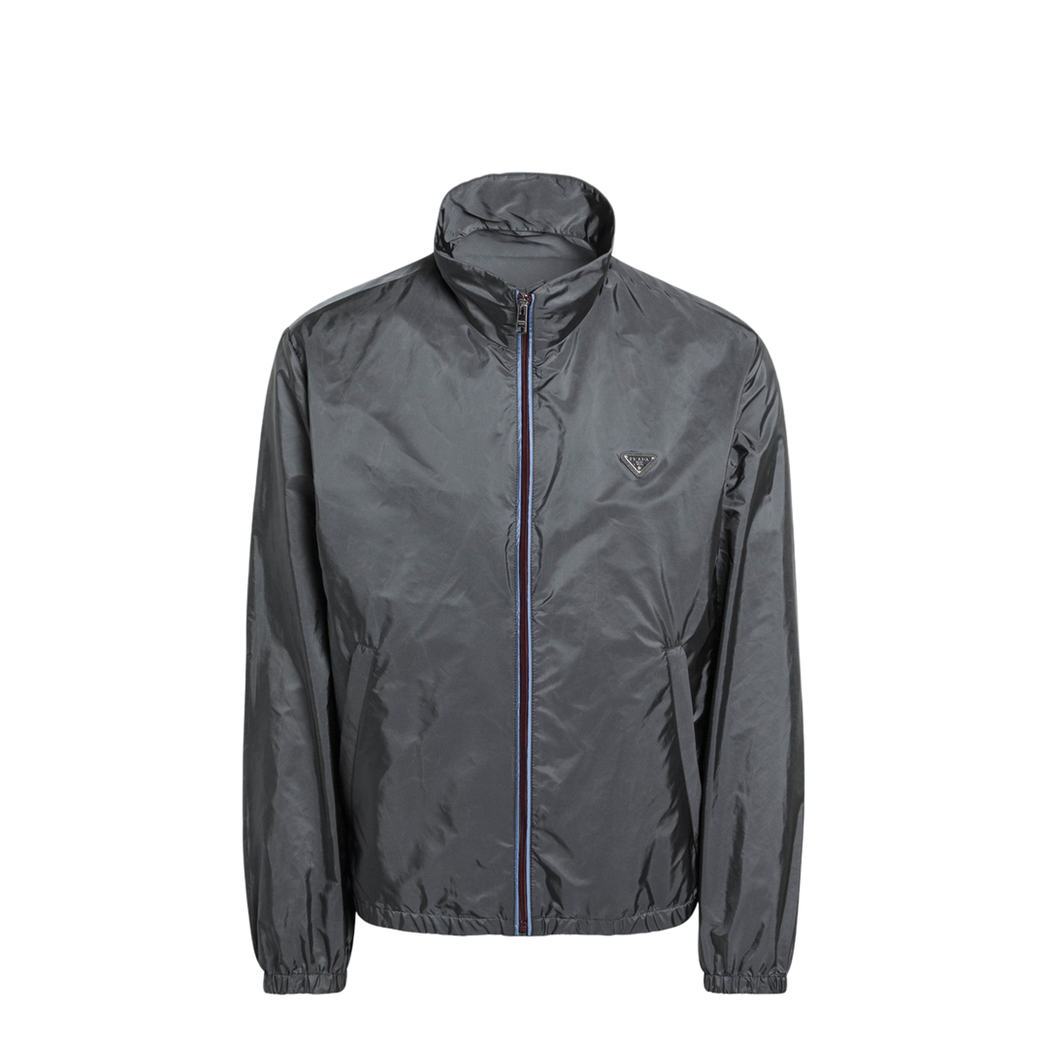 Grey Zip-Up Re-Nylon Jacket