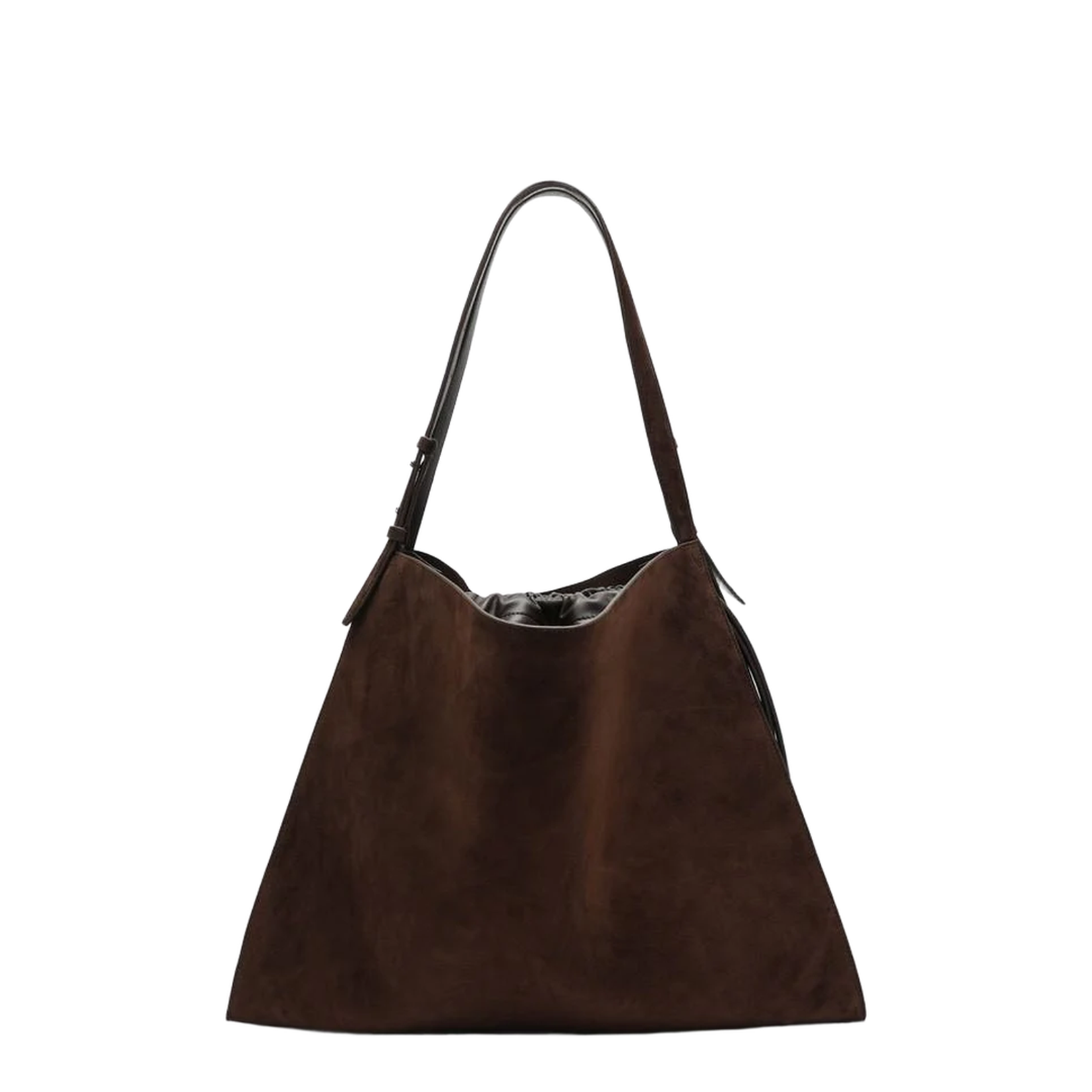 Brown Suede Baggy Tote Bag