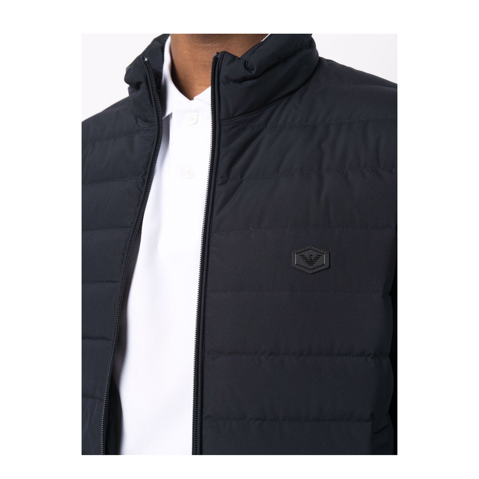 Navy Blue Feather Down Padded Jacket