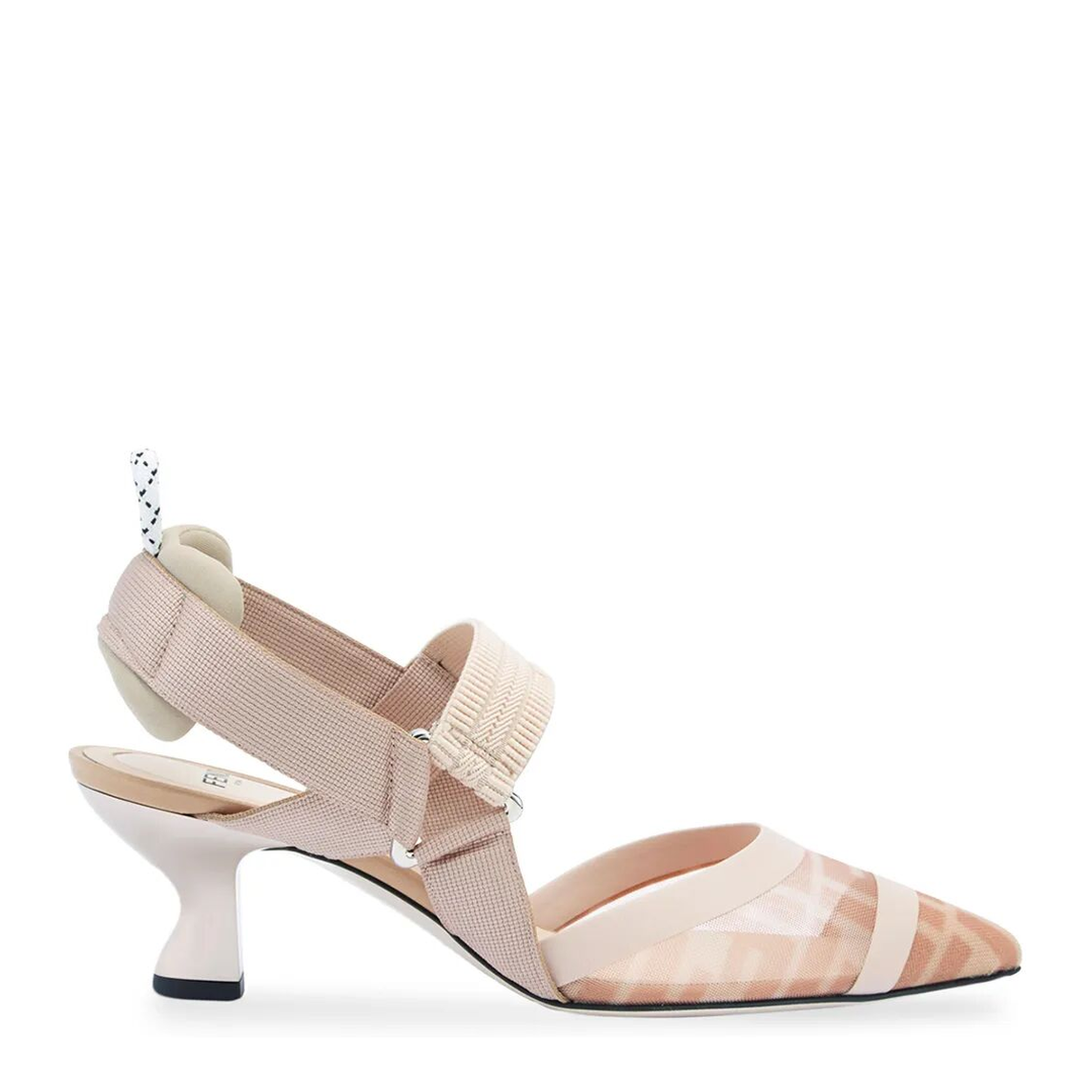 MAYFEYR - Fendi - Colibrì Leather And Mesh Slingbacks - 8J6716A8UG