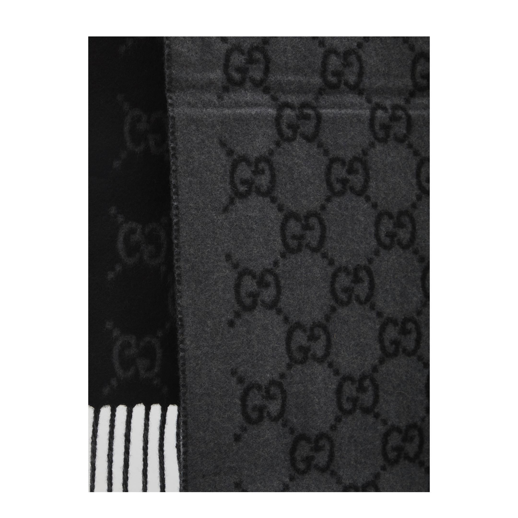 Cashmere Scarf in Dark Grey and Black