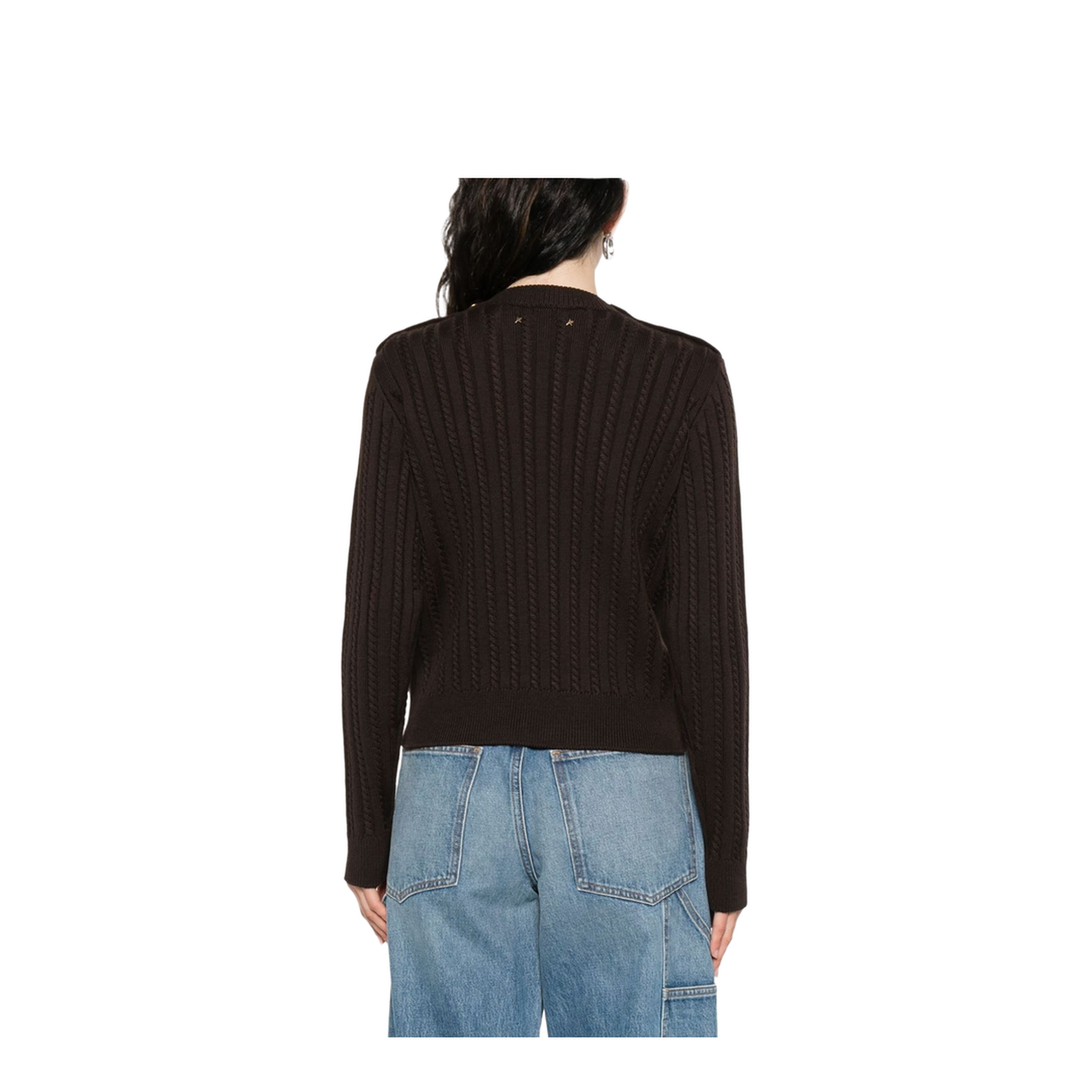 Coffee Brown Crew Neck Long Sleeve Sweater