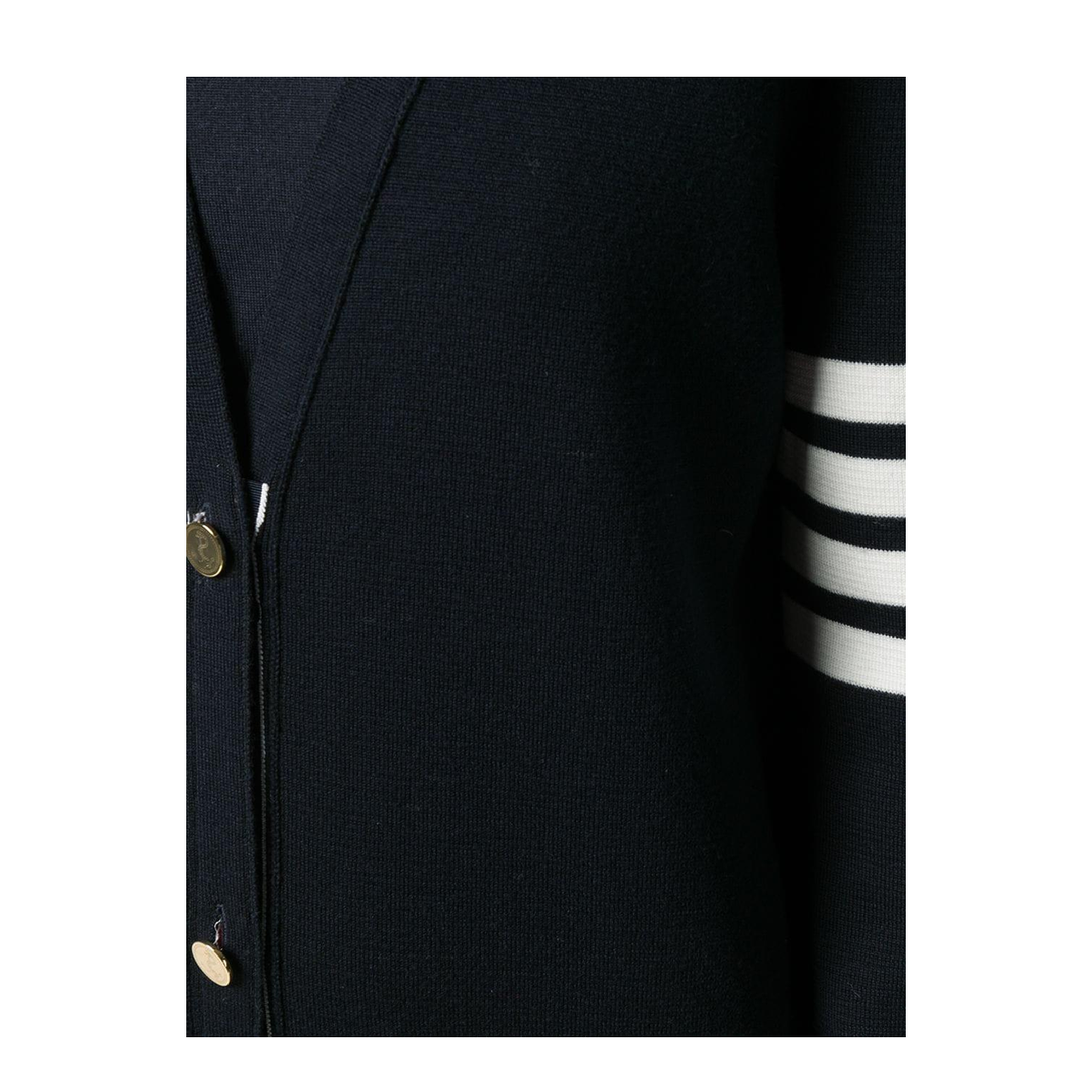 MAYFEYR - Thom Browne - Milano Stitch Long V Neck Cardigan In Fine Merino Wool - FKC289A00014415