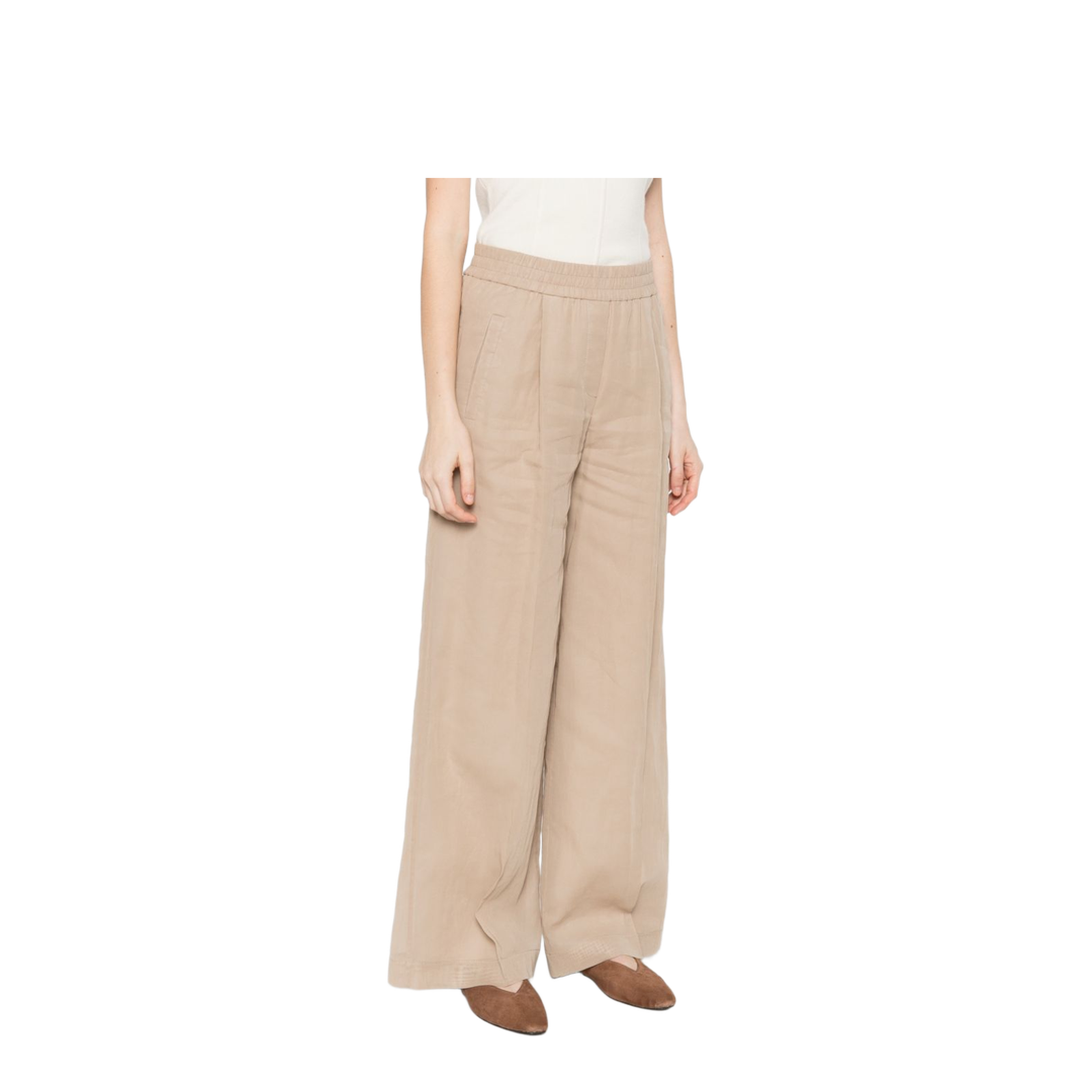 Cotton Trousers Cream