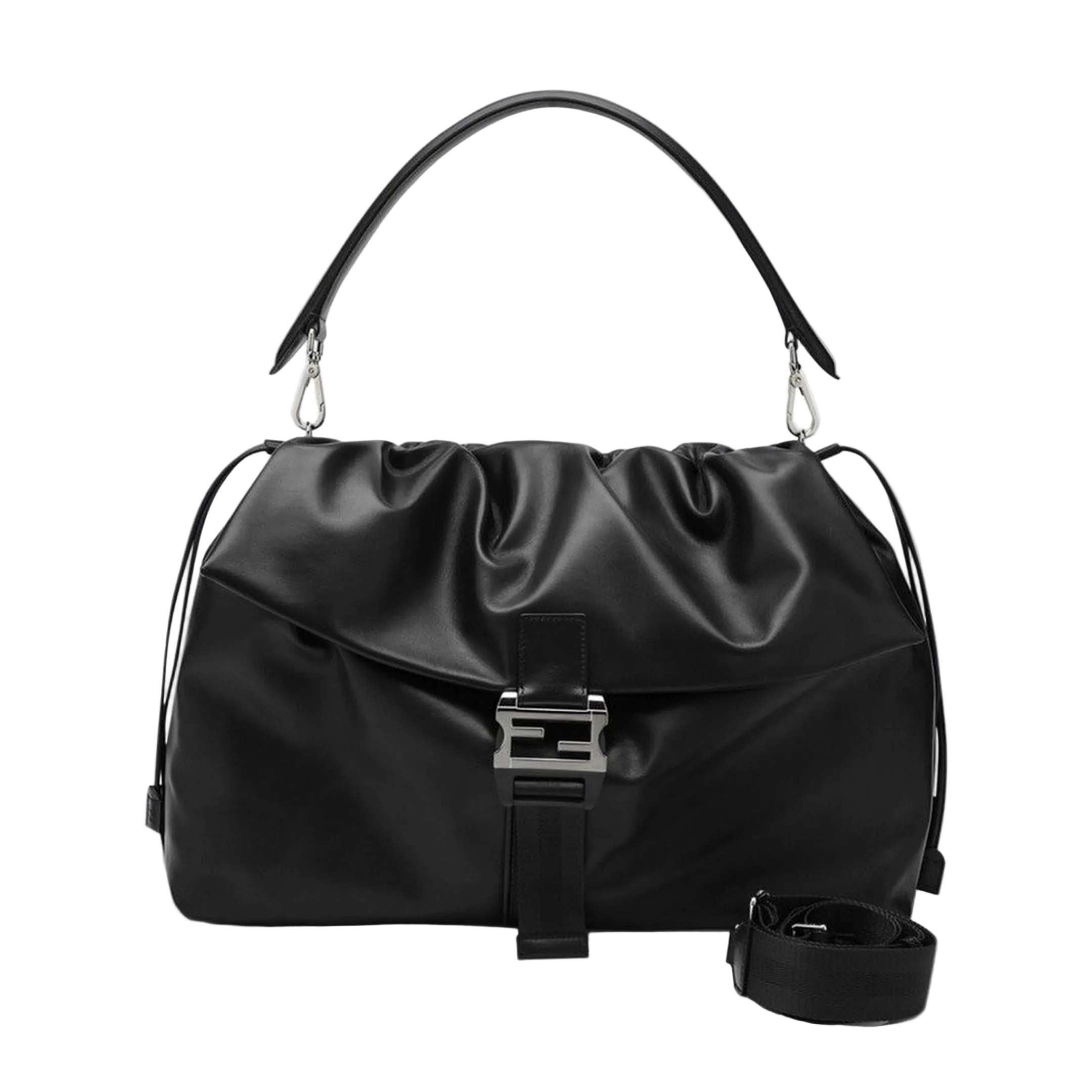 Flux Maxi Messenger Leather Black