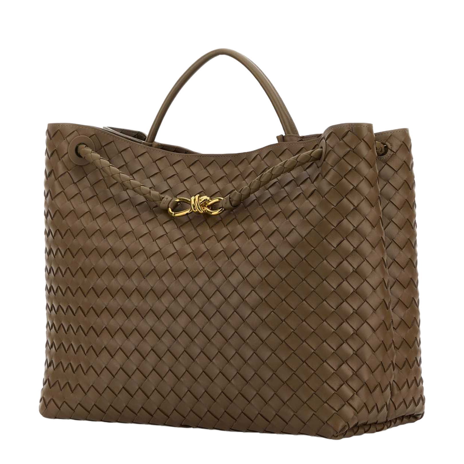 Brown Leather Big Andiamo Handbag